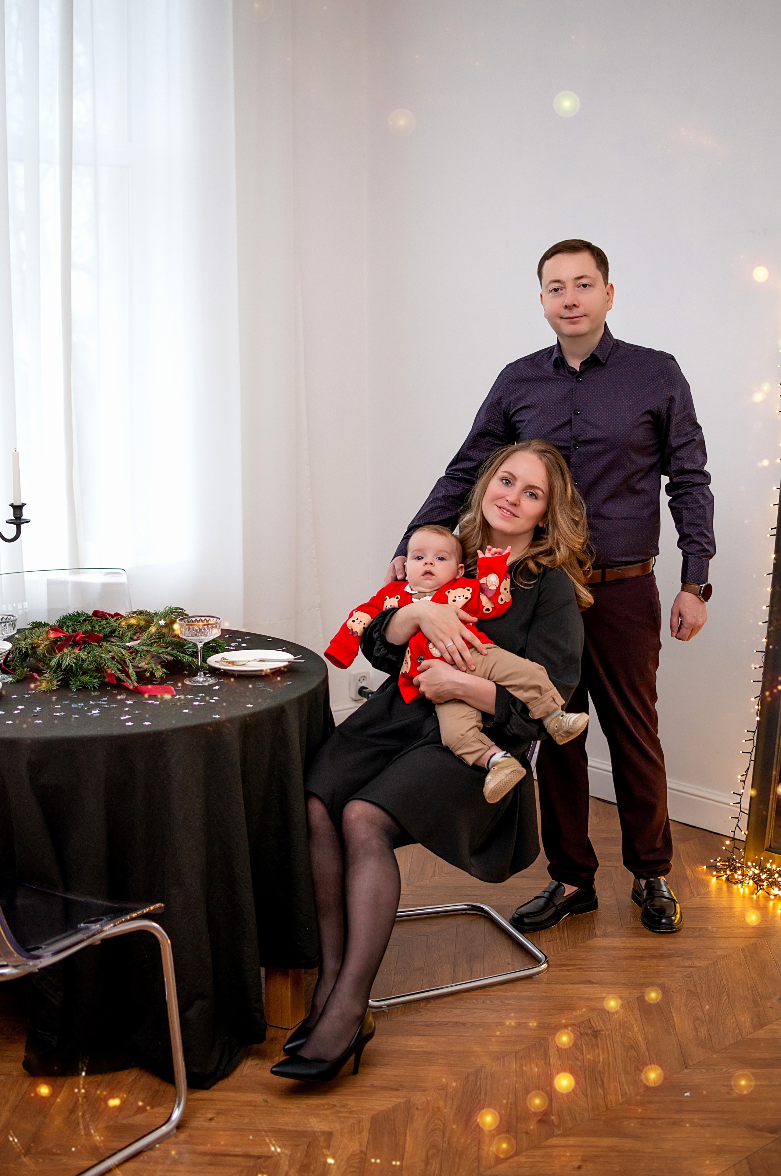 Новогодняя семейная фотосессия в Краснодаре 2023-2024. Фотограф новорожденных Краснодар Малышенко Надежда