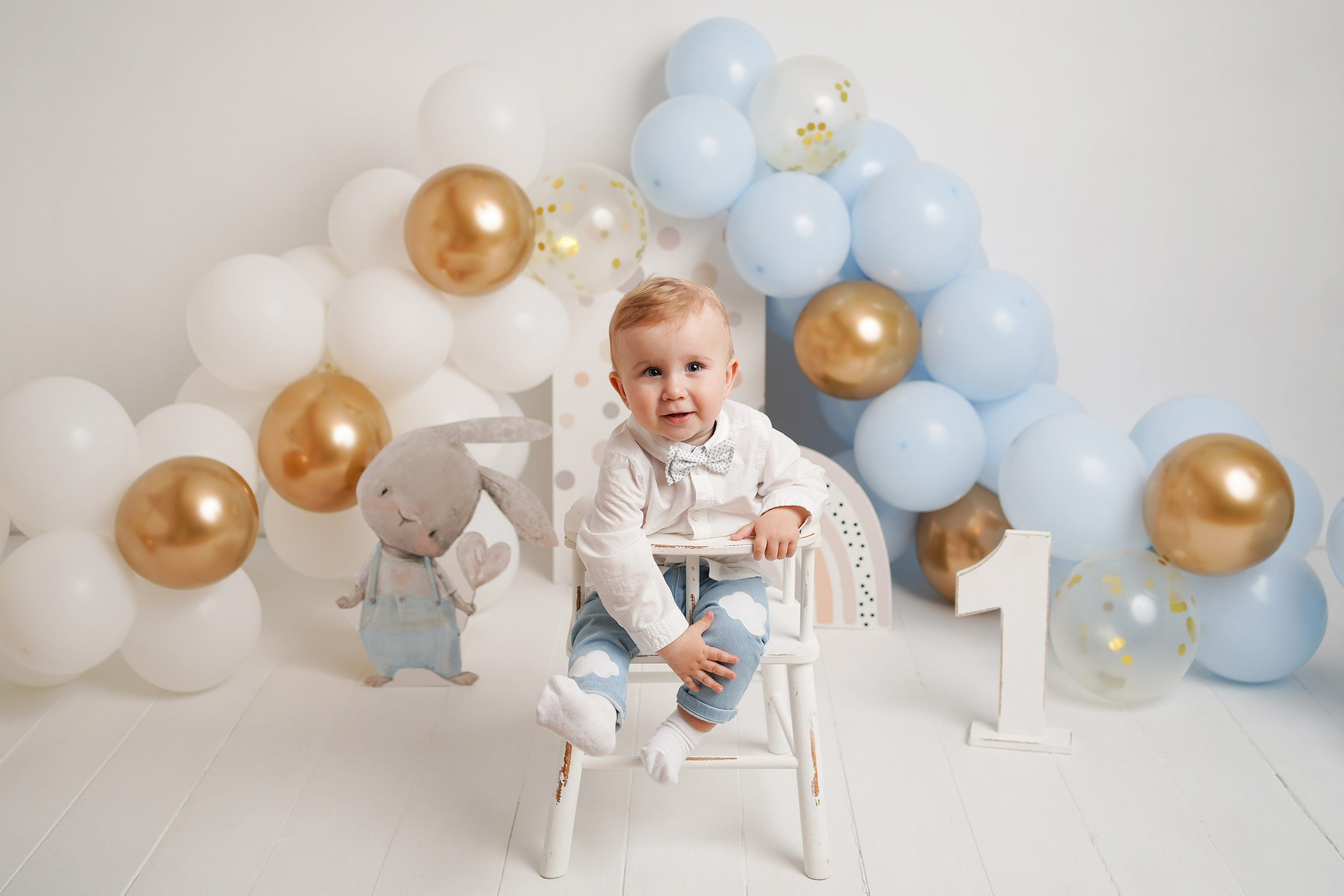 Детская фотосессия Первый год в студии для Ромы. Детский фотограф и фотограф новорожденных в Калининград Оксана Иваний