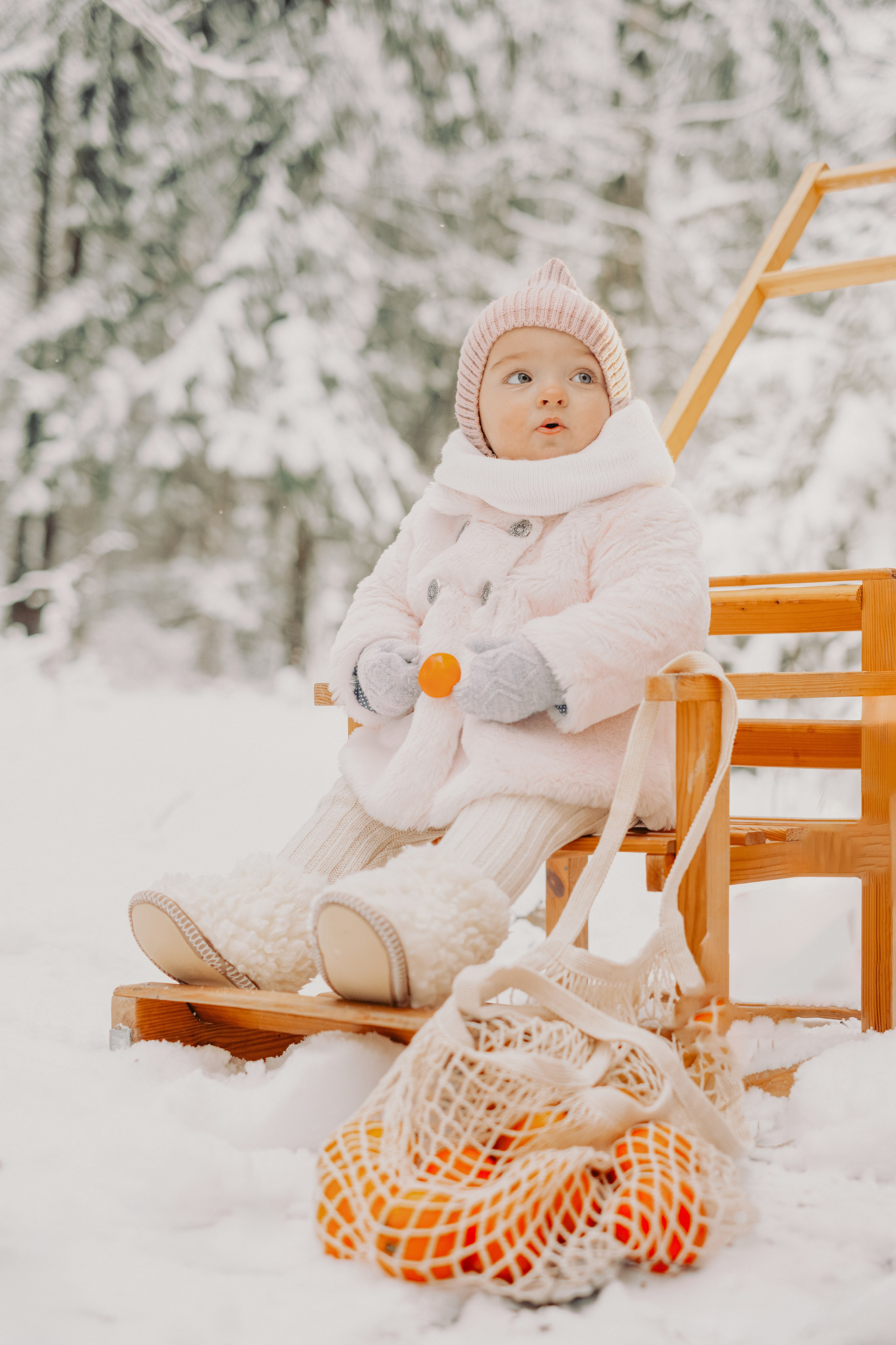 Зимняя история Яны, Леши, Мии и Фанты. Семейный и детский фотограф в Санкт-Петербурге