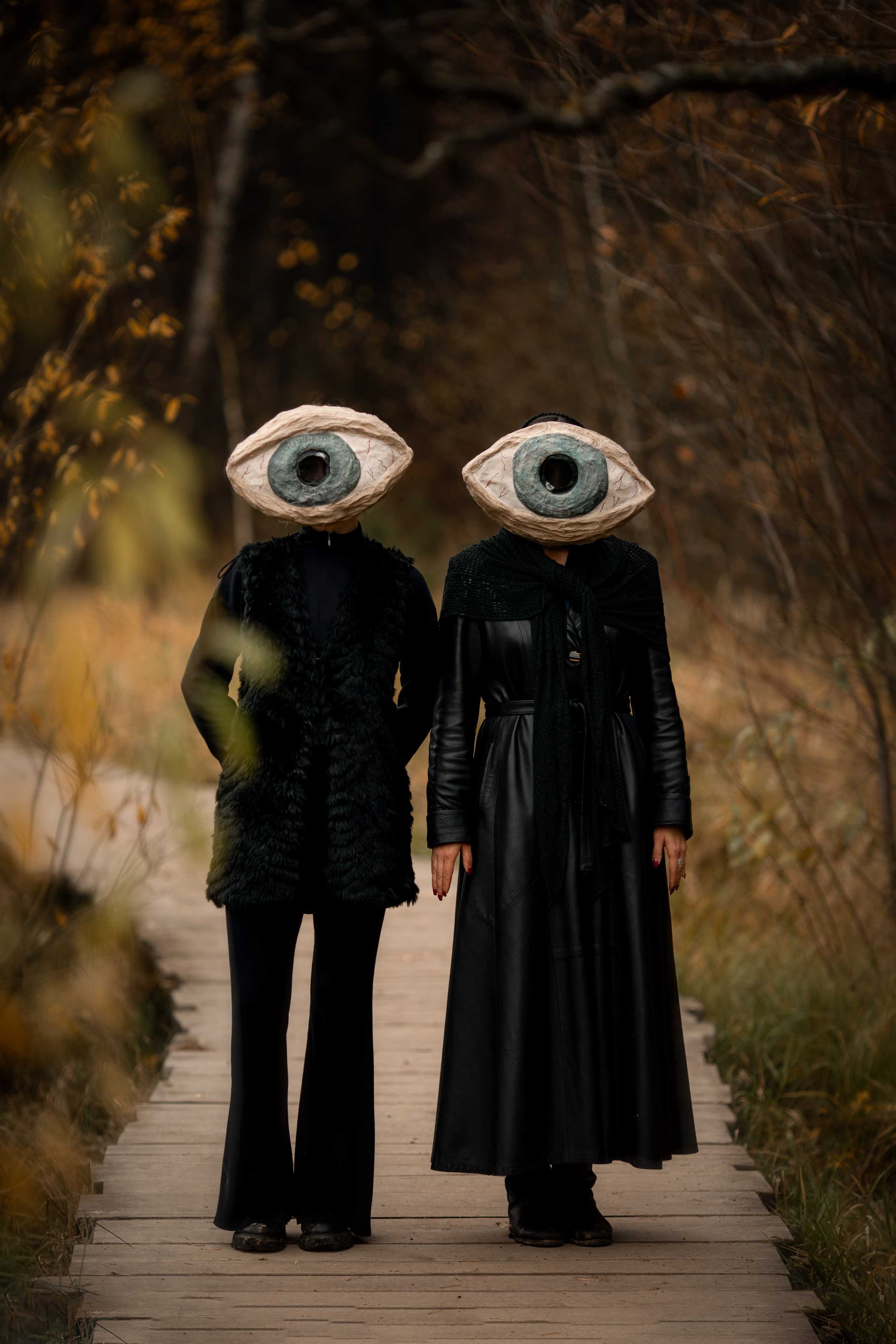 Фотопроект «Духи леса» — маски из папье-маше, свет и тишина природы. Фотограф Анна Грошикова — авторская съёмка на рассвете и закате в Москве, Мытищах, Солнечногорске и Московской области