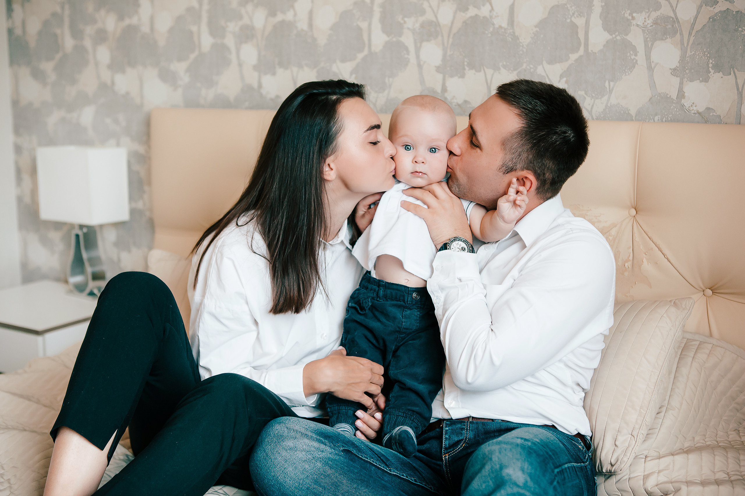 Саше годик. Фотосессия дома. Свадебный и портретный фотограф в Москве Анастасия Масюк