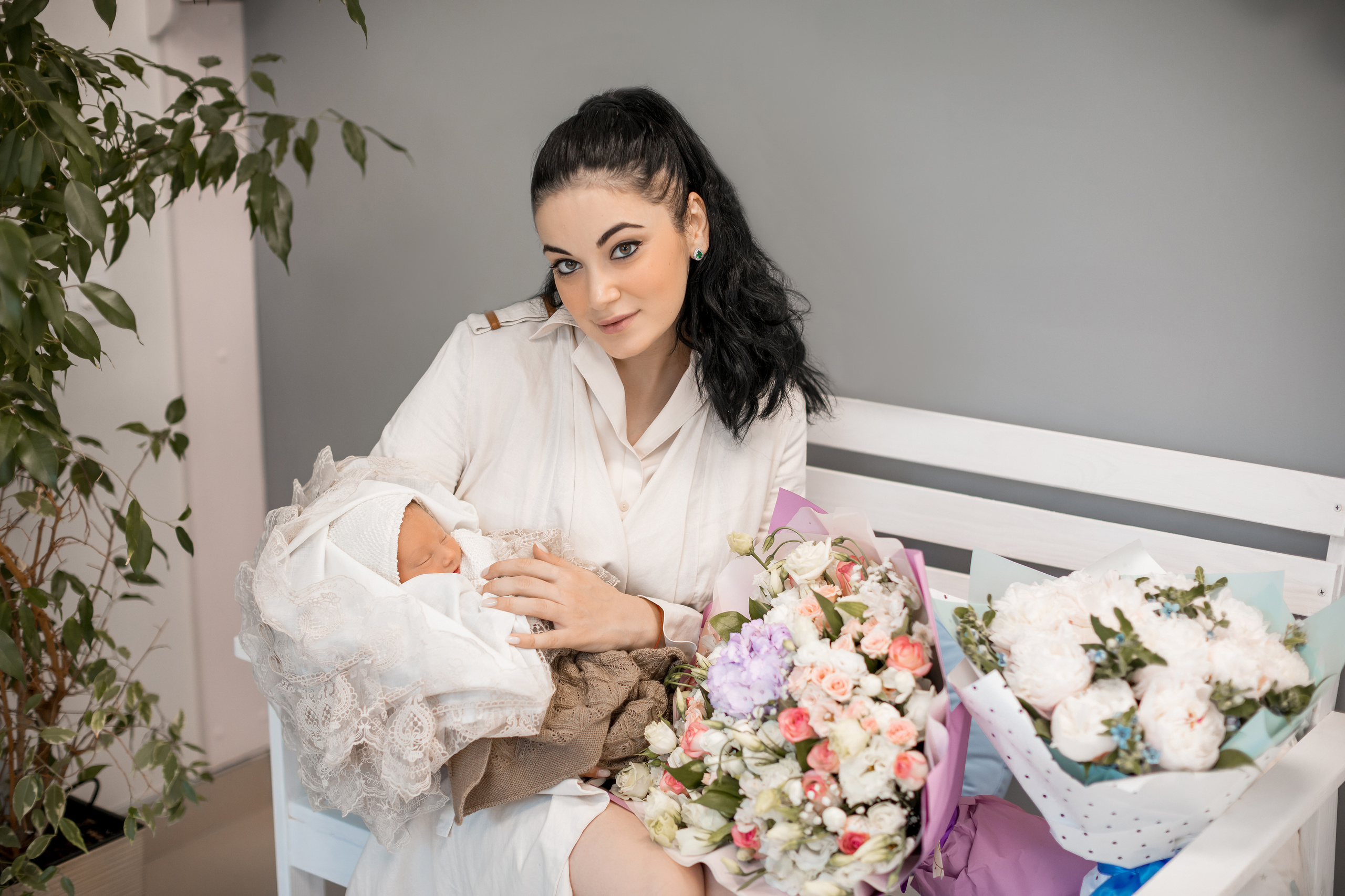 Выписки из роддома г. Красногорск. Детская фото и видео съёмка