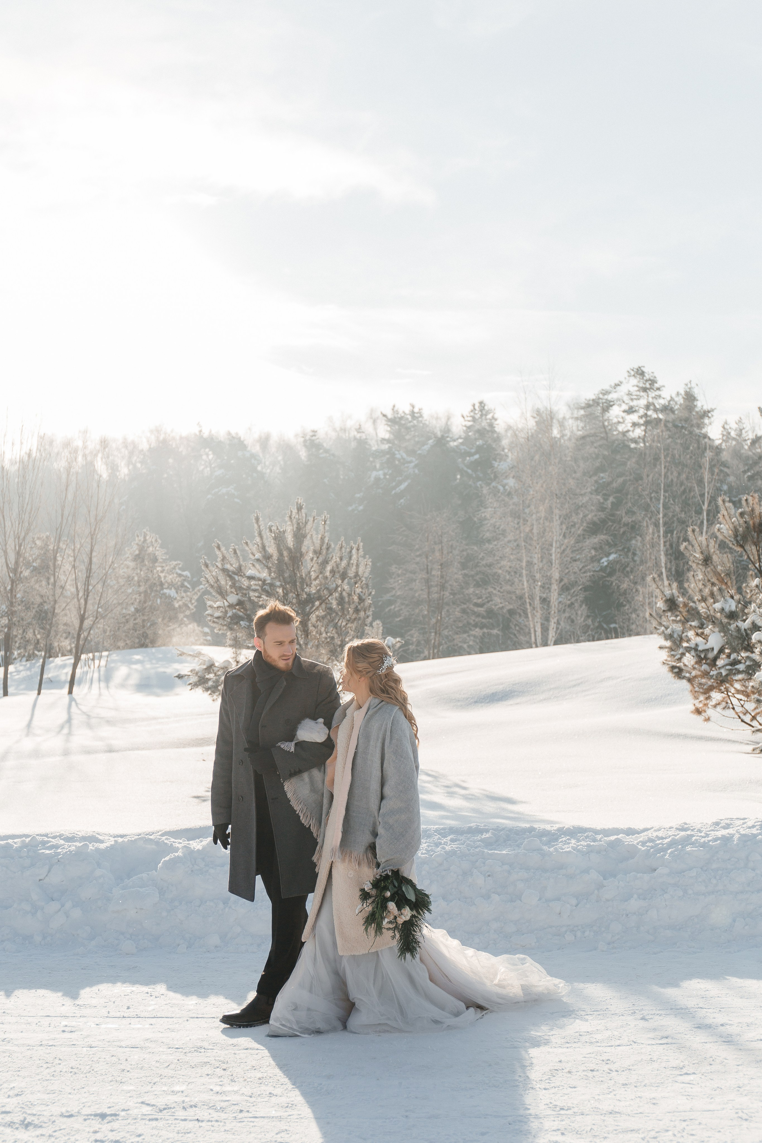 Свадебная фотосессия зимой. Фото Радости. Свадебный и семейный фотограф в Москве Юлия Самойлова