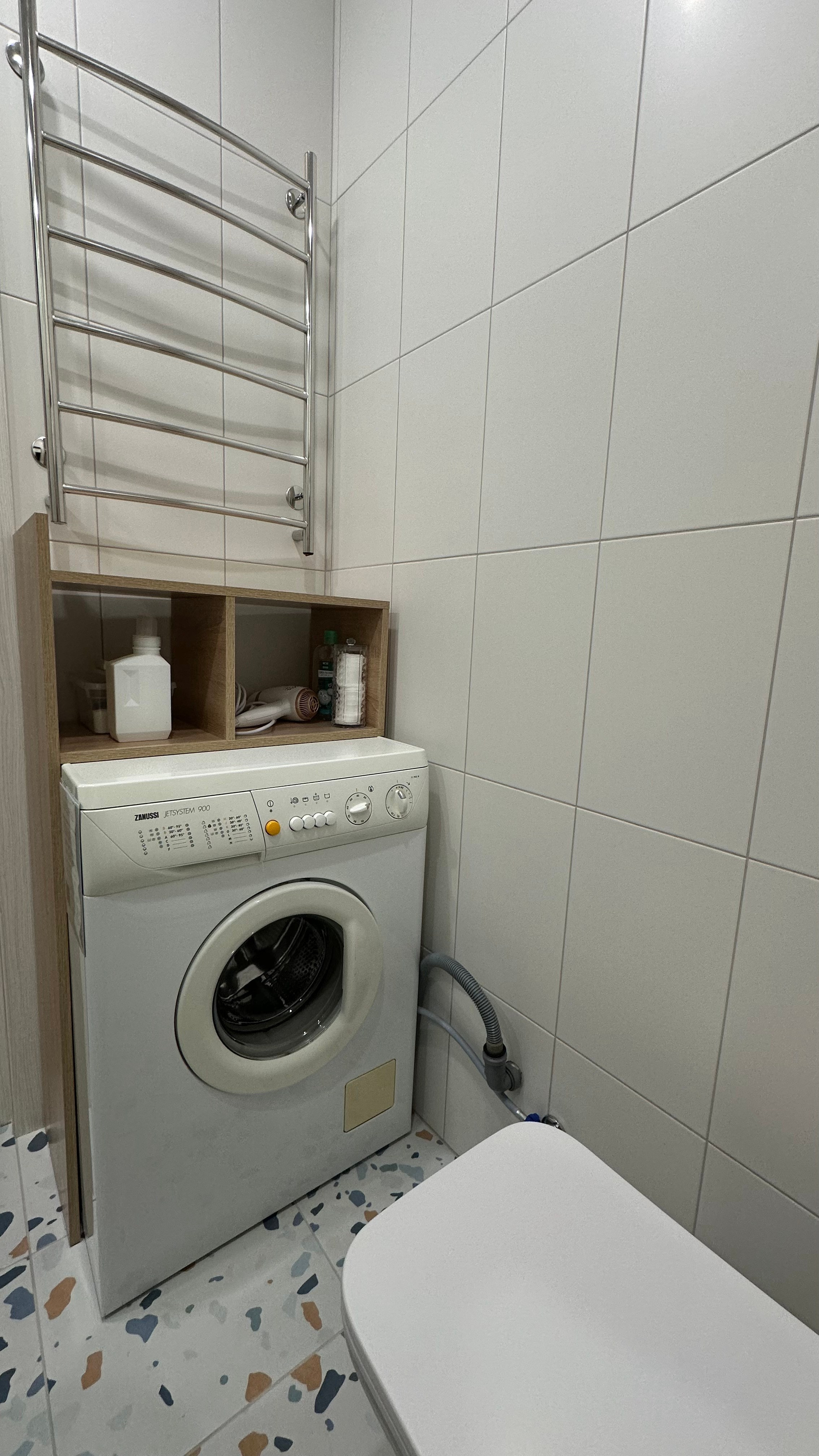 Ванная комната (ул. Сибгата Хакима д. 40). Ремонт санузла, туалета, ванной под ключ в Казани. Укладка плитки