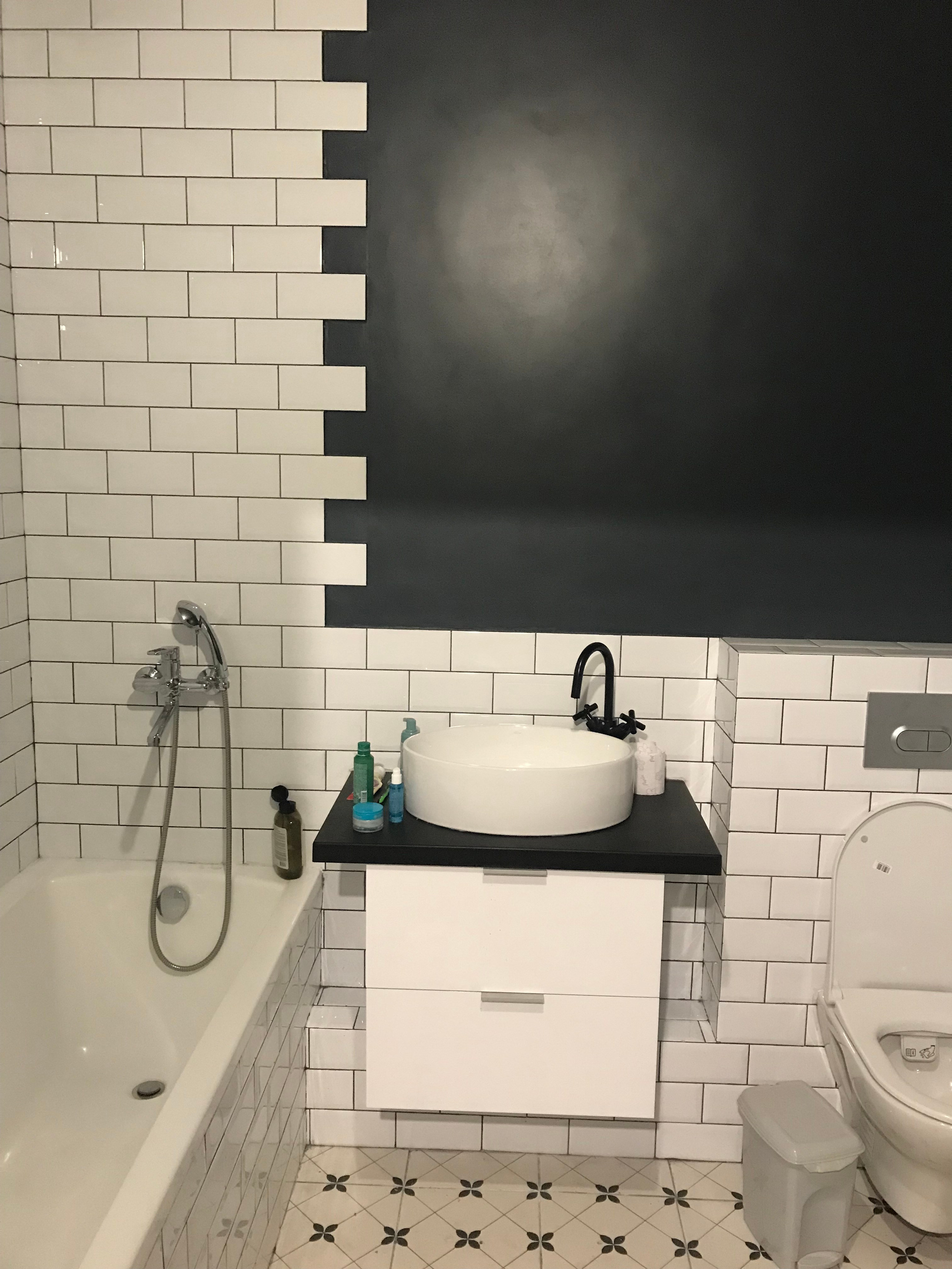 Ванная комната (ул. Вишневского д. 57а). Ремонт санузла, туалета, ванной под ключ в Казани. Укладка плитки