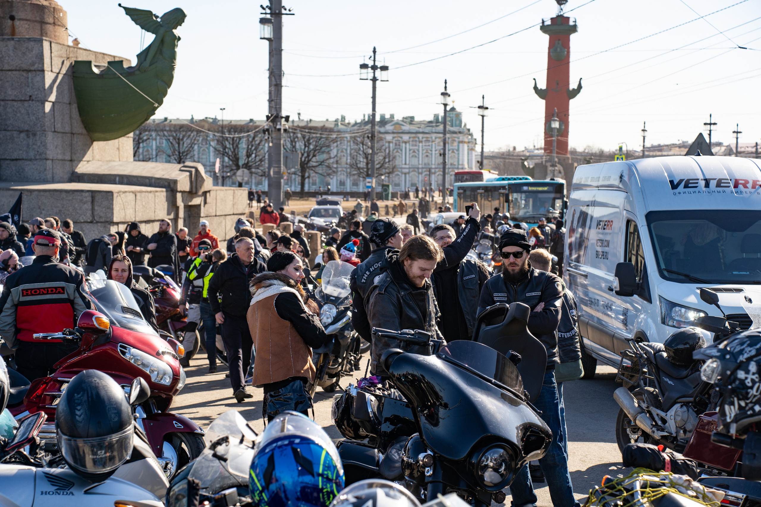 Весенний прохват мотоклуба Normans Riders MC. Концертный и репортажный фотограф в Санкт-Петербурге Слава Пахомов