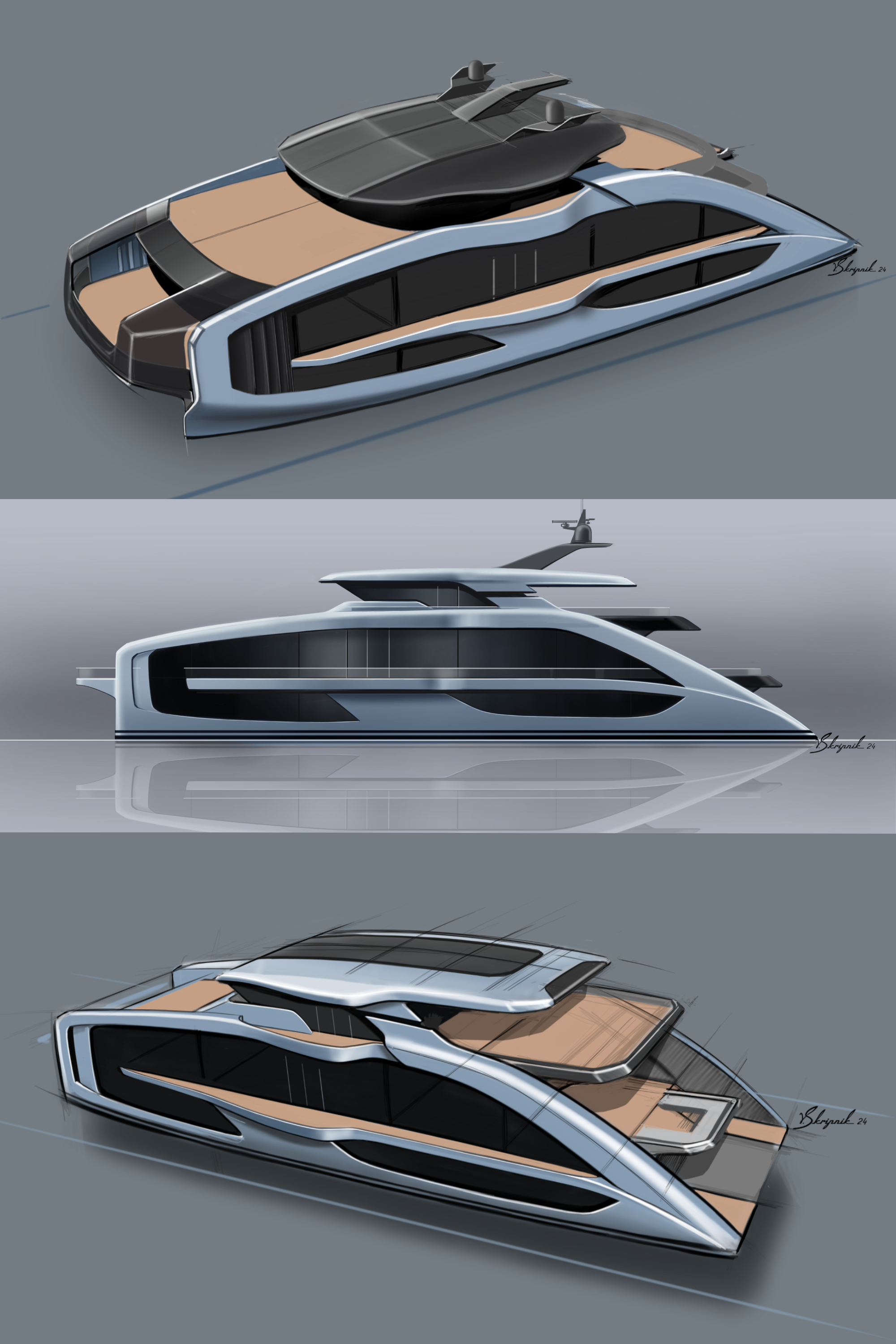 Catamaran 36 m. Design Yachts and Cars
