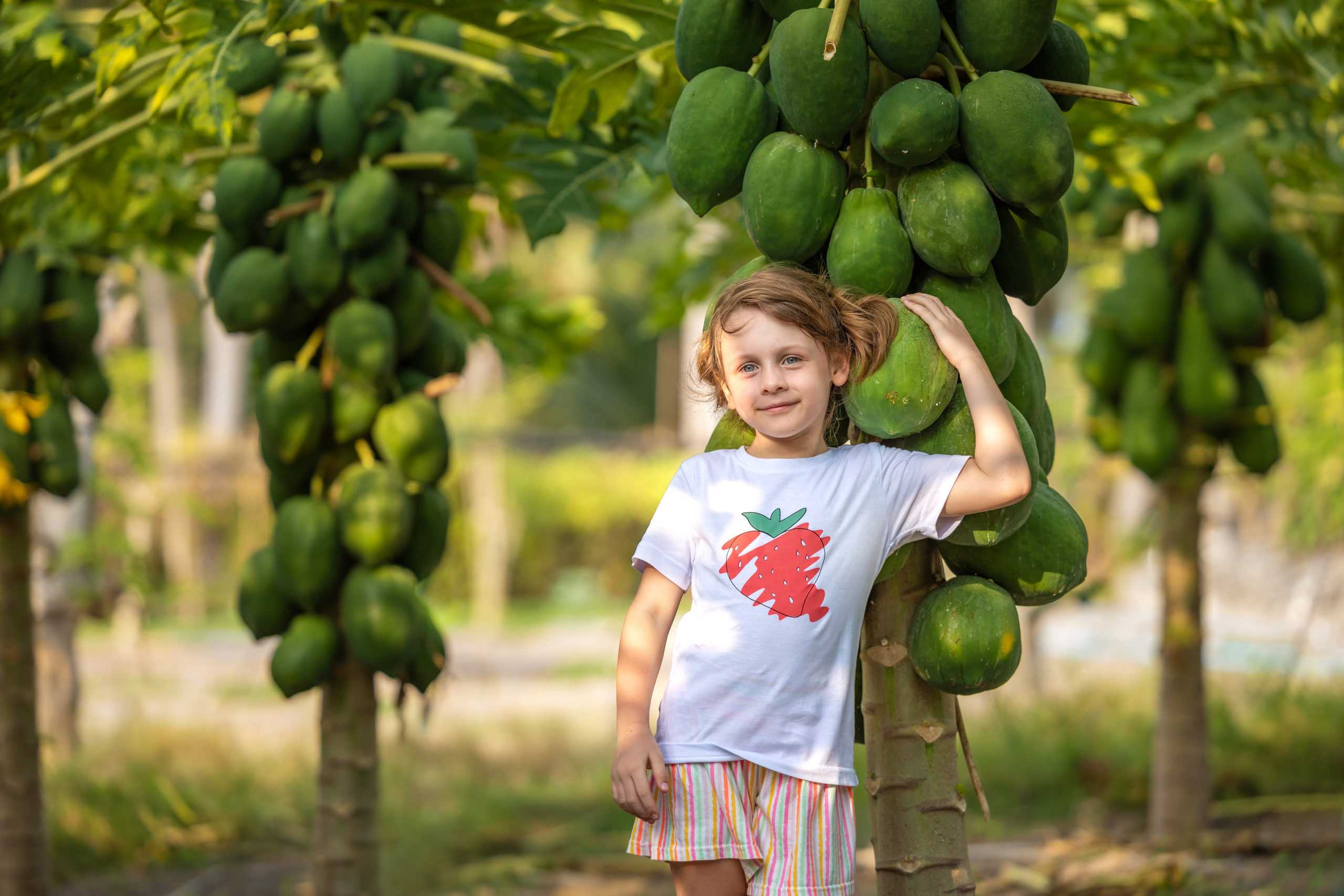 Фотосессия на Мальдивах , на плантации папайи