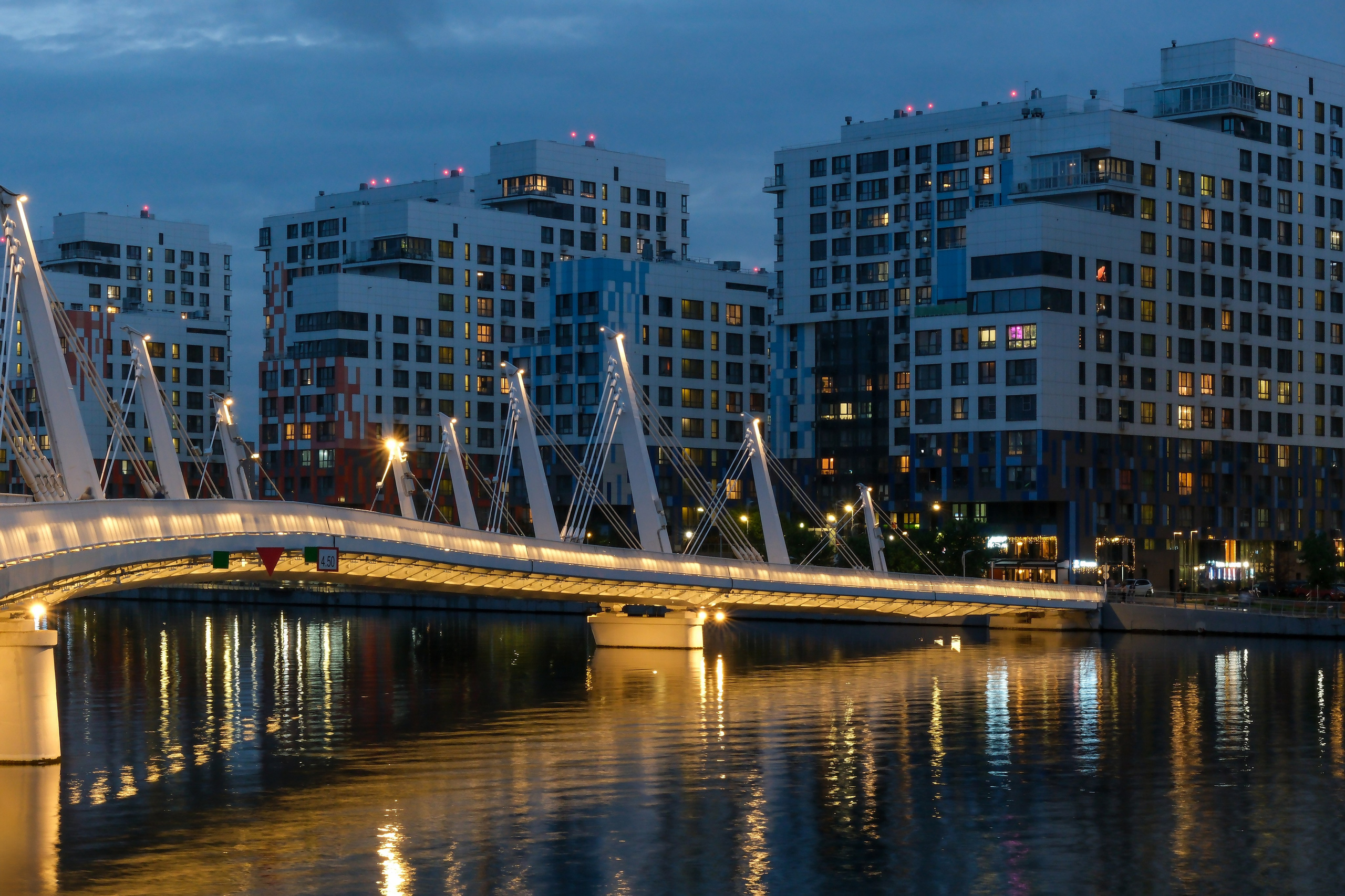 Мост через Нагатинский затон. Михаил Мулач | Архитектурный фотограф