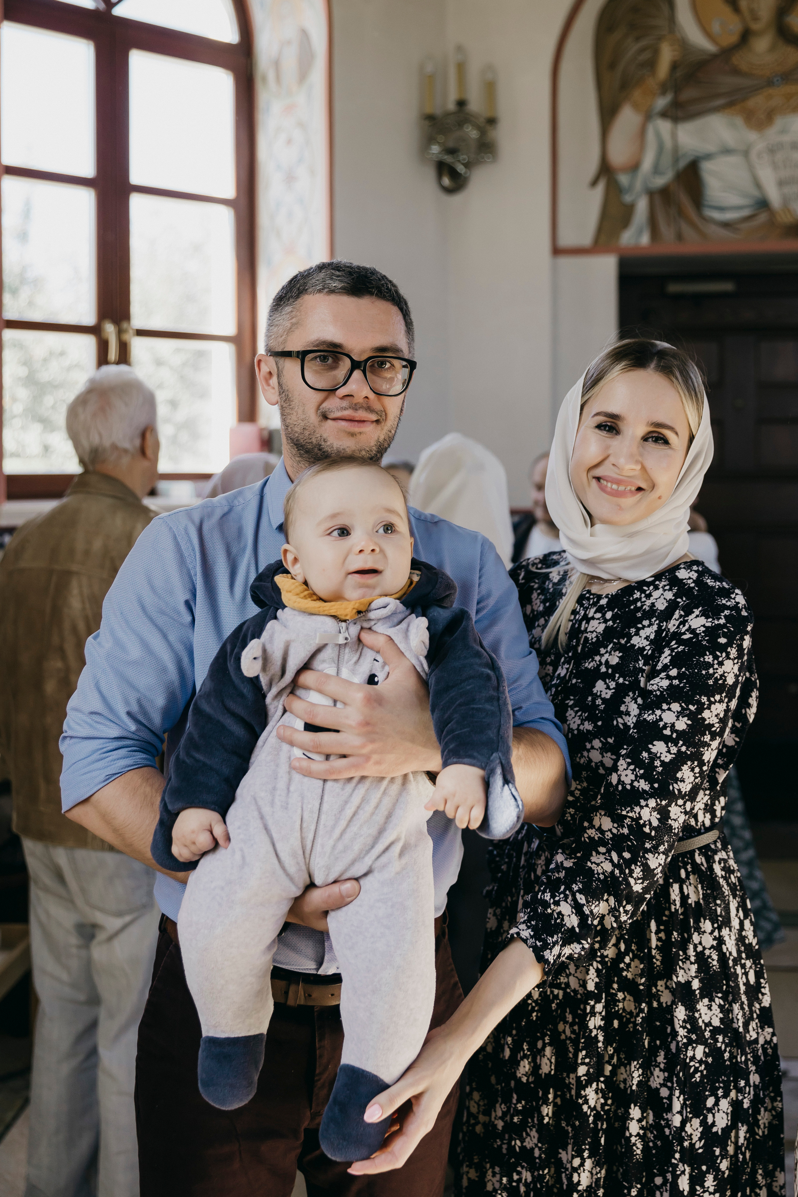 Таинство Крещения в Церкви Николая Чудотворца в Дарьино. Свадебный фотограф в Москве Екатерина Гусева