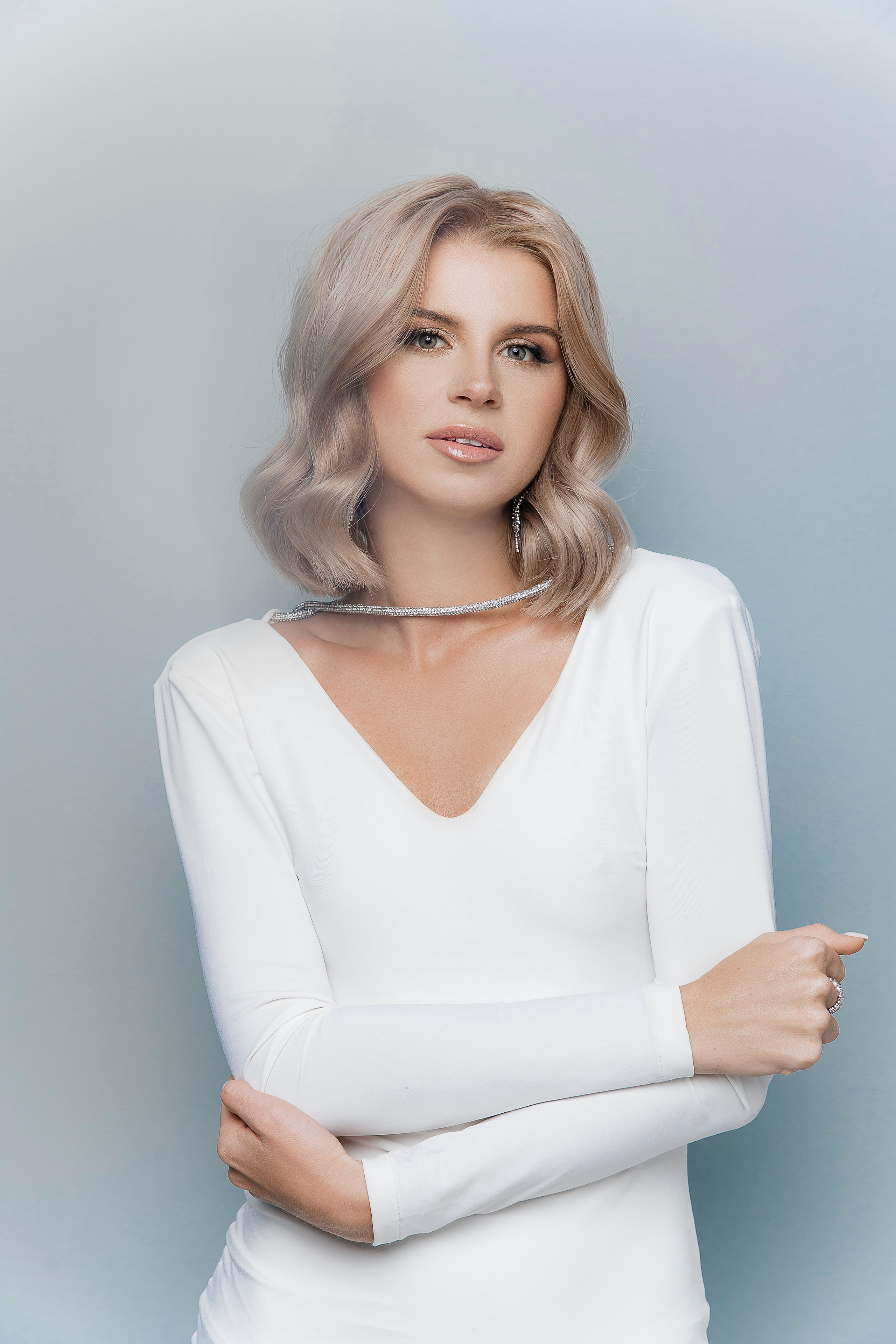 Портретная фотосессия Надежды Гуськовой в студии. Свадебный фотограф в Москве Екатерина Гусева