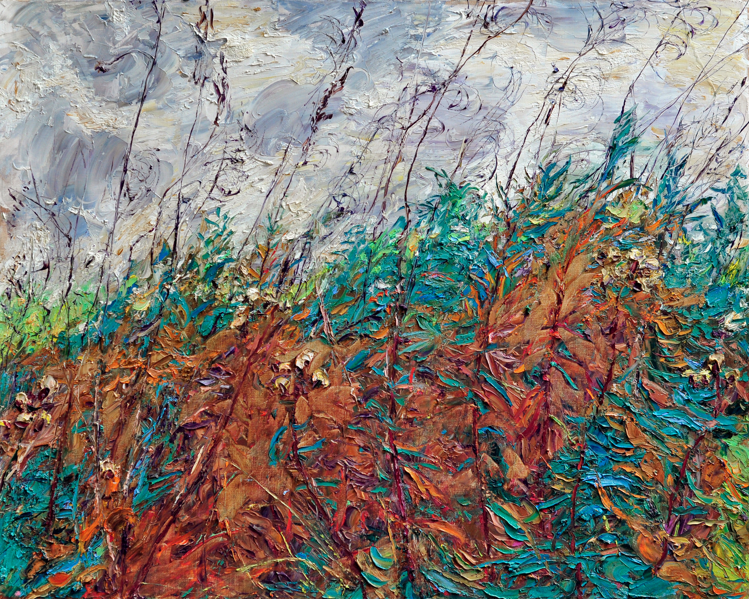 "Осенние травы IV" холст, масло, 90х110см., 2021 год