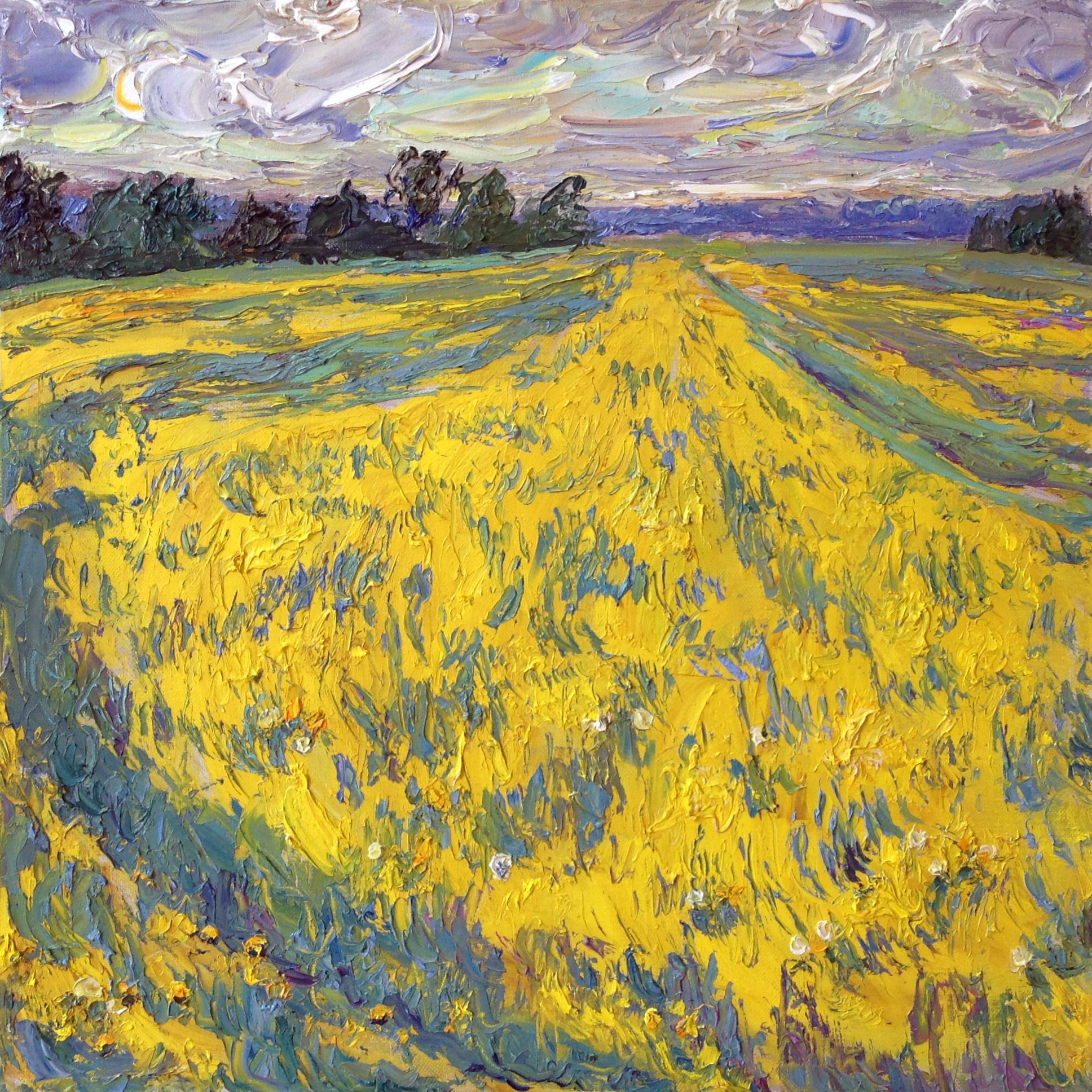 "Цветущая сурепка II" холст, масло, 50x50см., 2019, частная коллекция