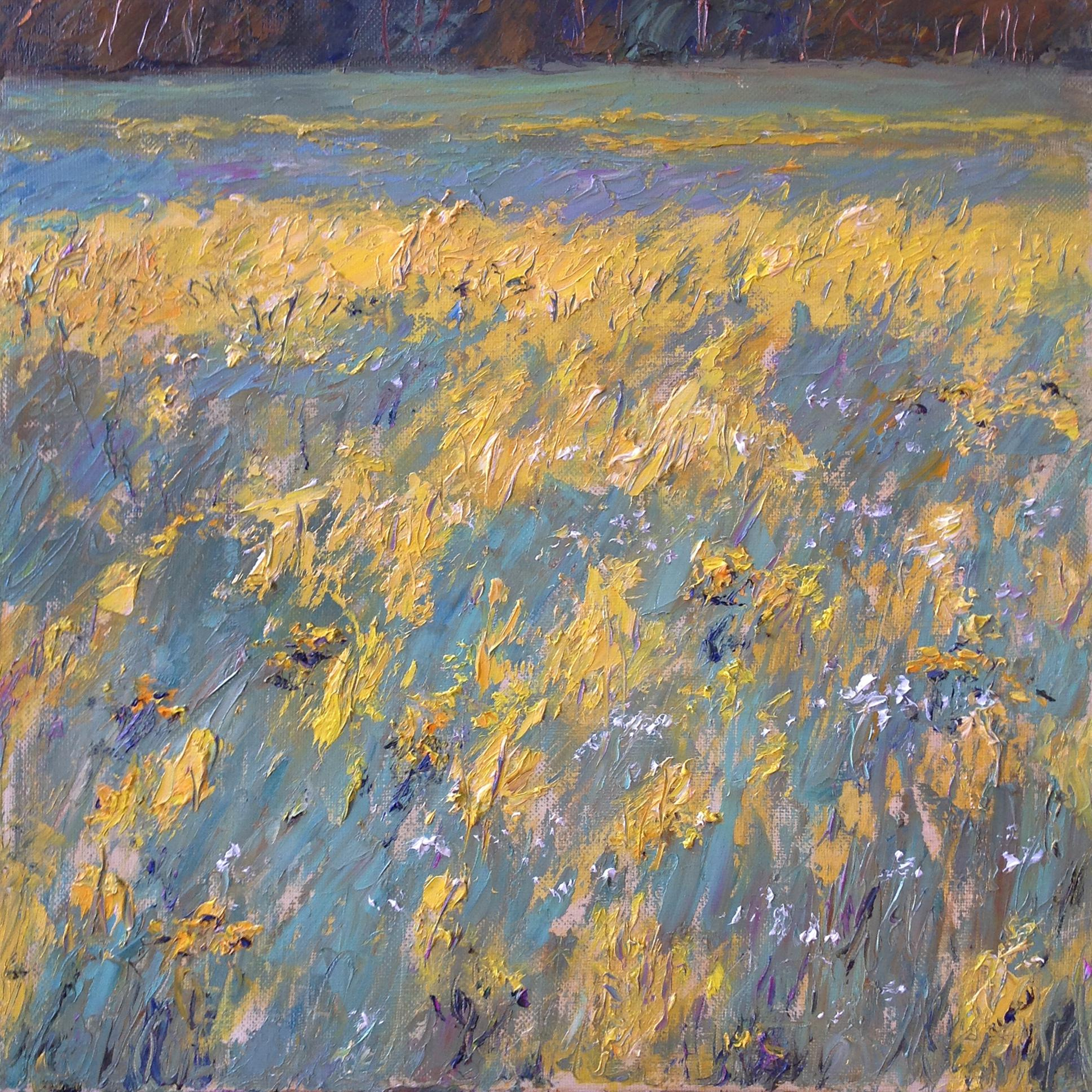 "Цветущая сурепка III" холст, масло, 50x50см., 2019