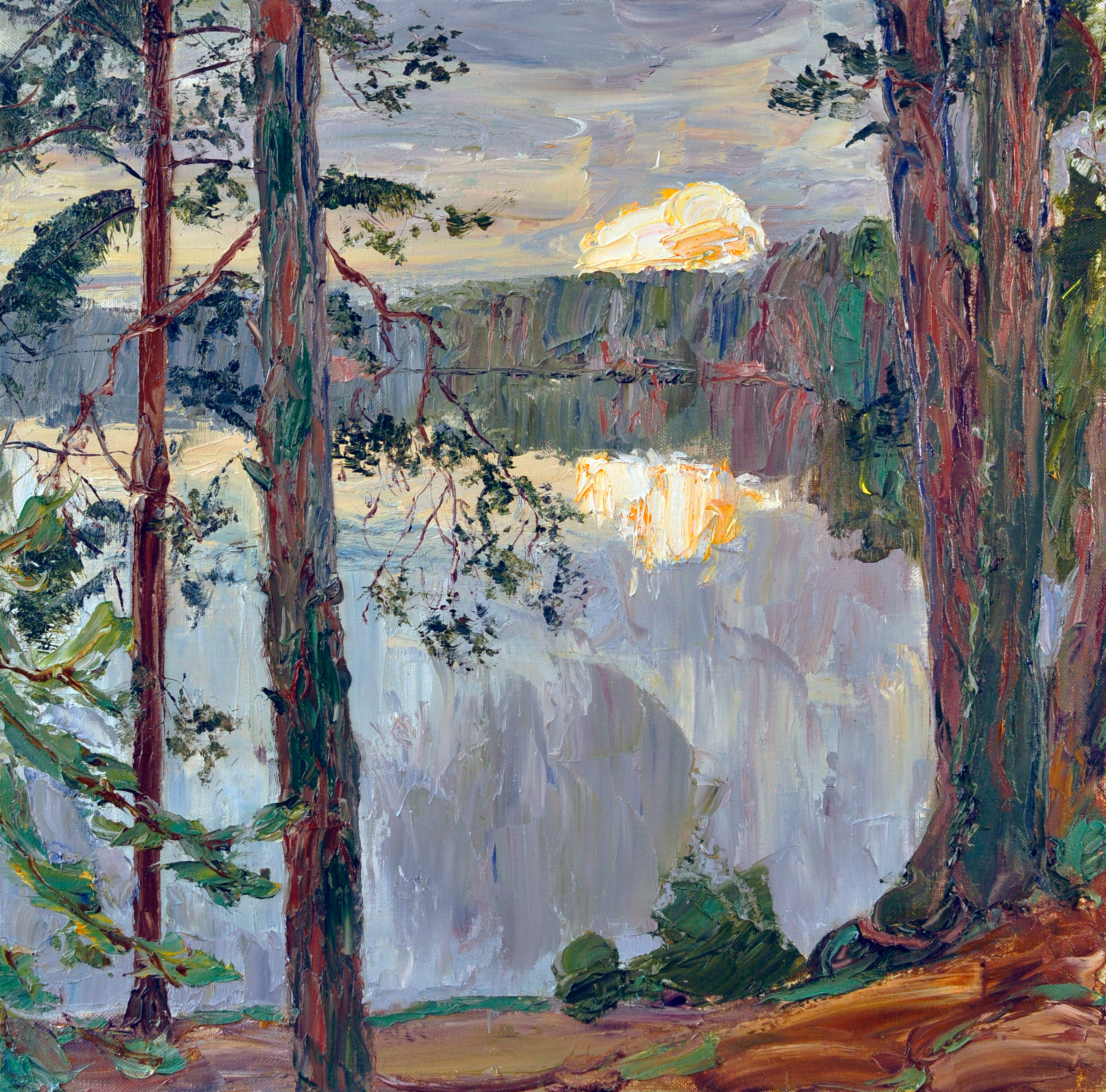 "Рассвет" холст, масло, 50х50см., 2018 год