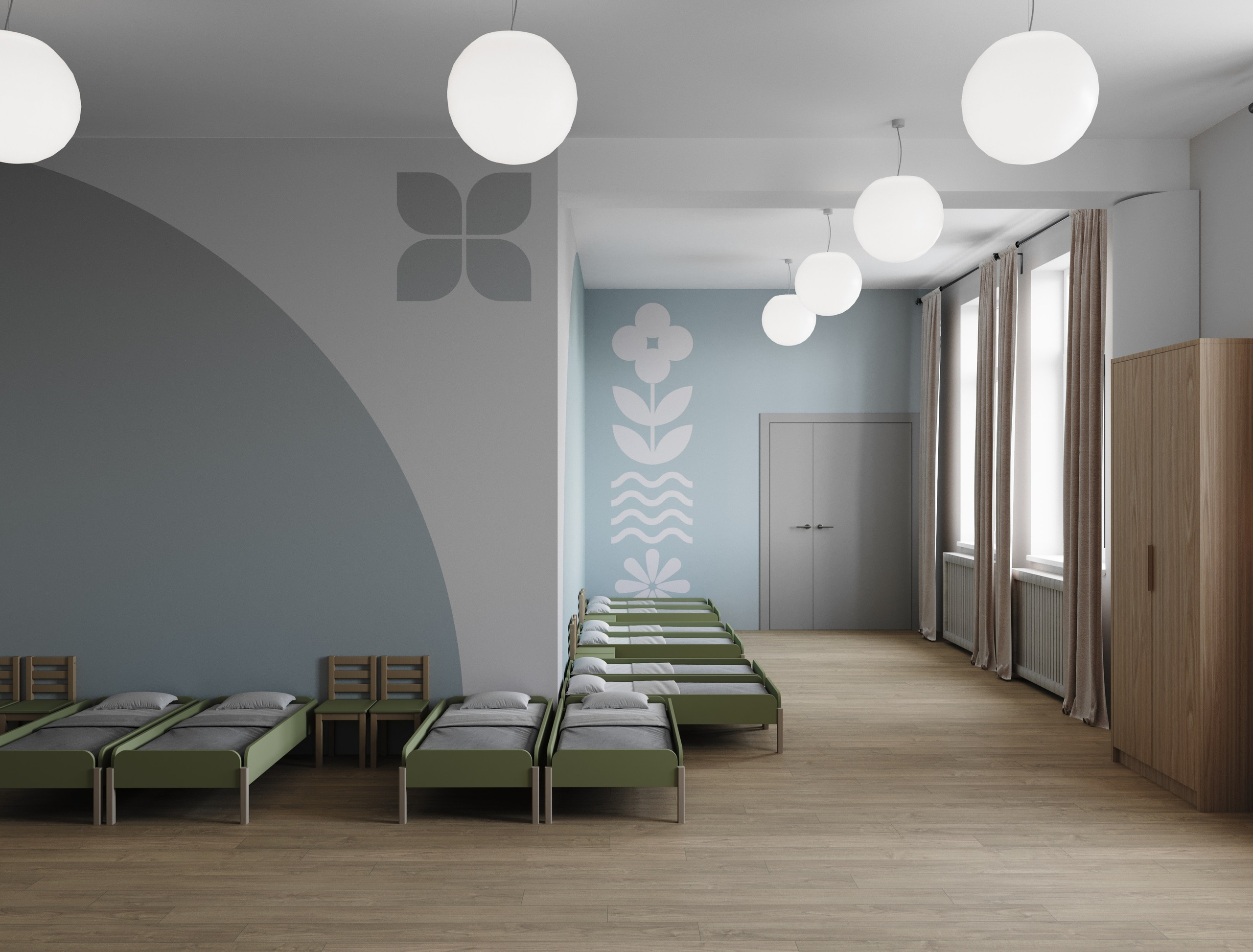 Детский Сад в Люберцах. Архитектурные интерьеры