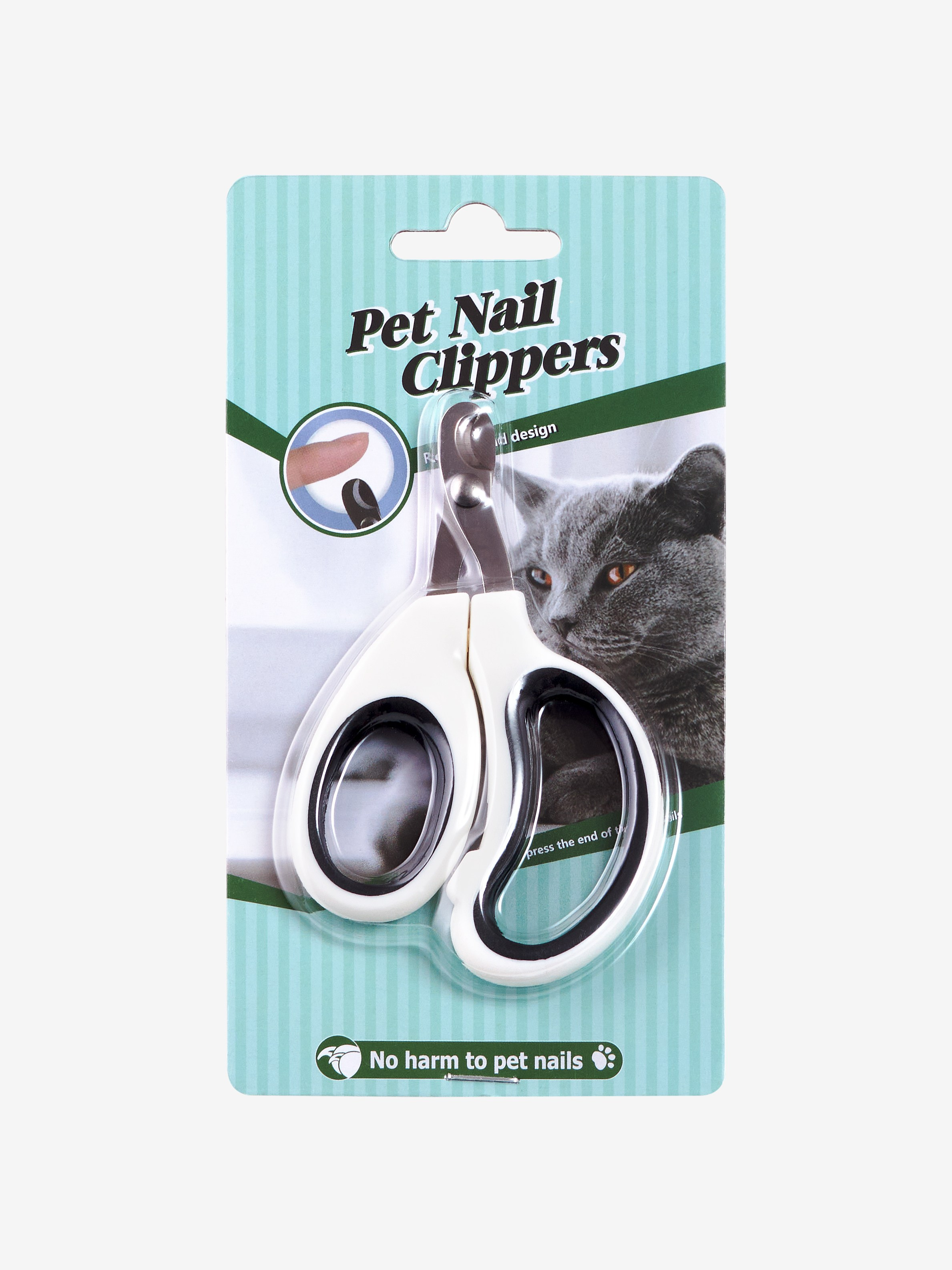 Предметная фотосъёмка белого когтереза для животных в упаковке на белом фоне под инфографику для маркетплейсов