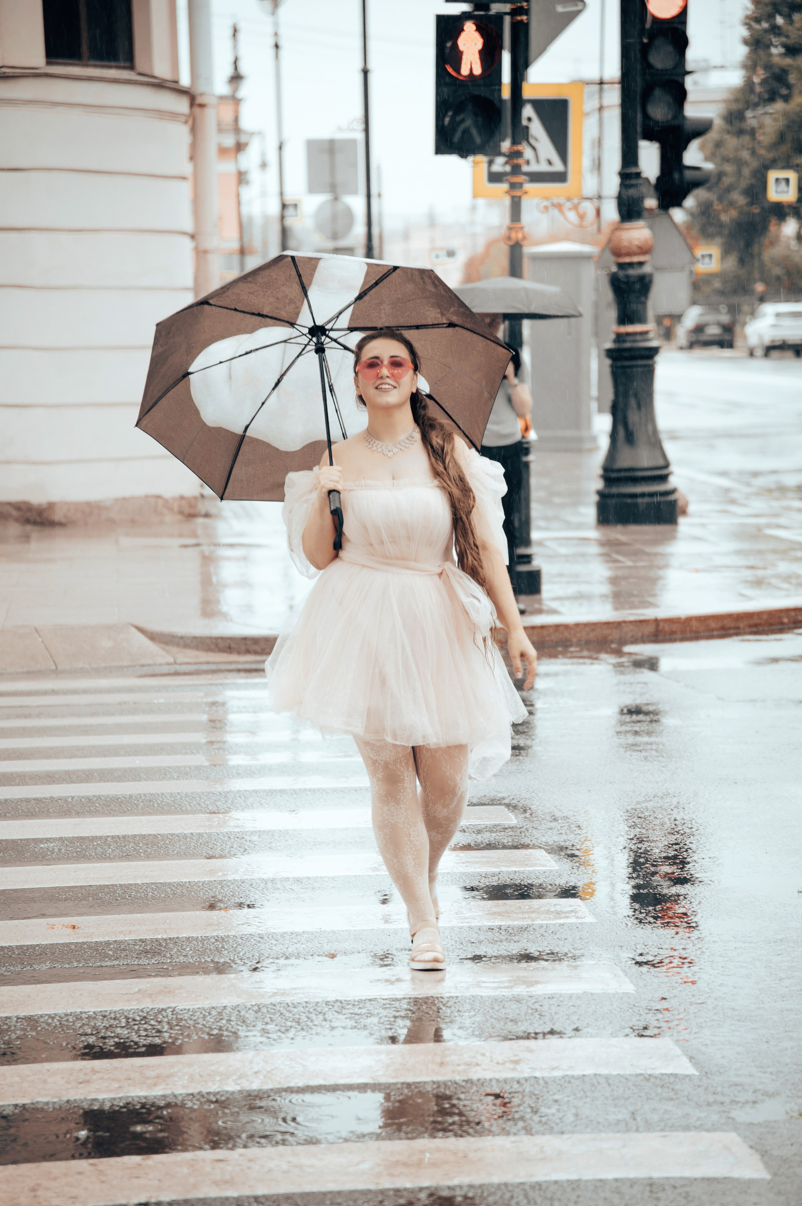 Фотосессия под дождем в городе