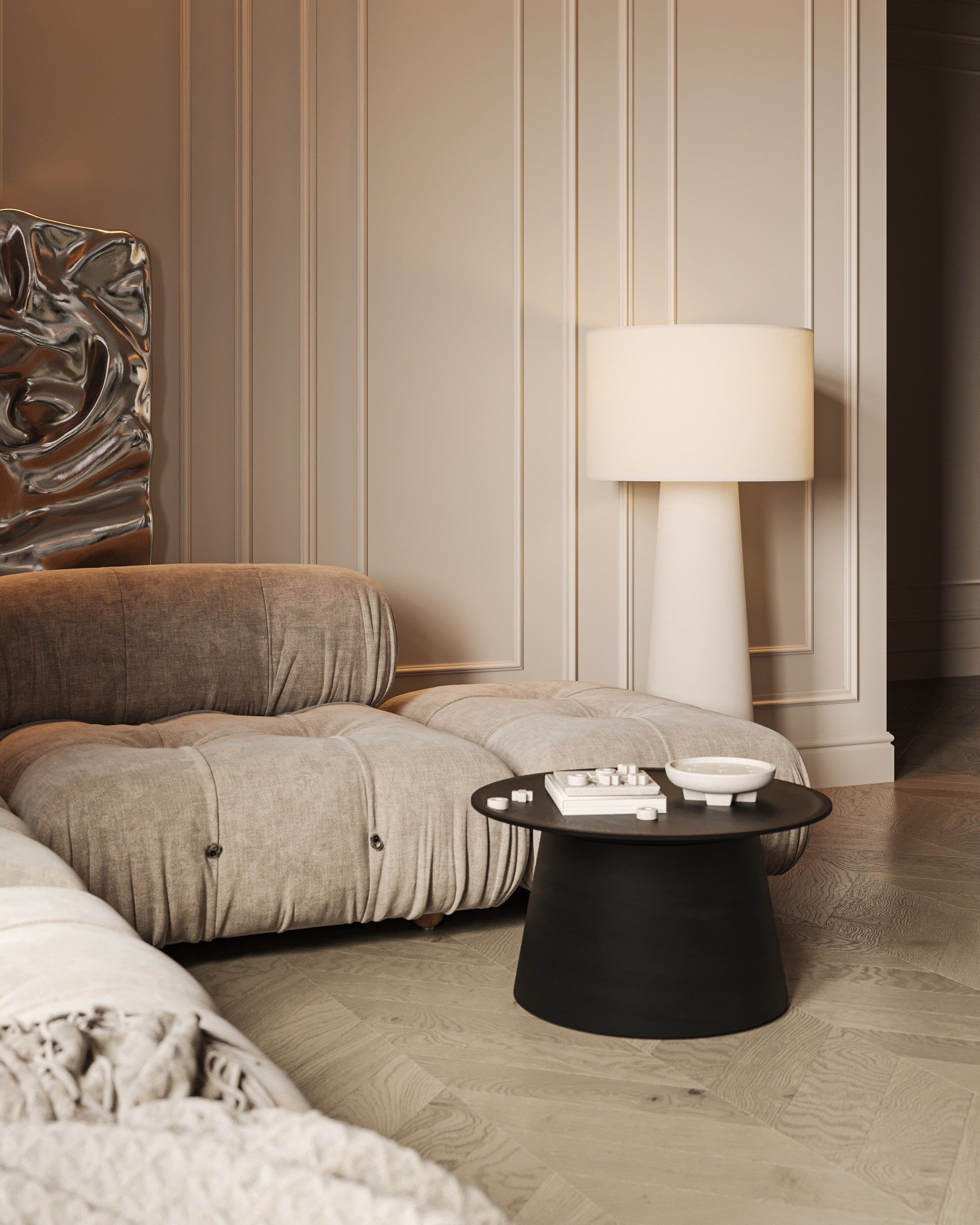 Кухня-гостиная ЖК «Континенталь». 3D визуализация интерьера Надежда Соколова