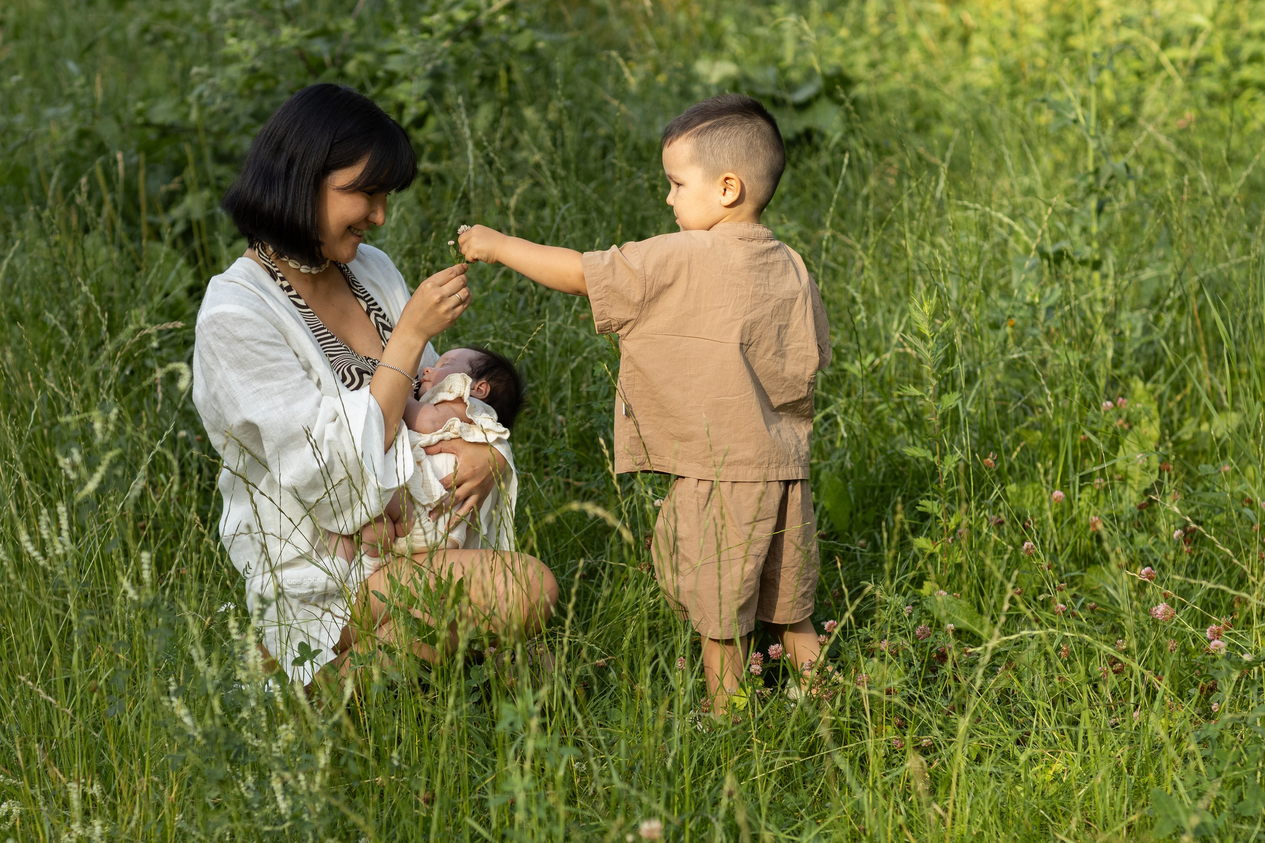 1 месяц Саше — летний пикник в парке. Семейный и детский фотограф в Москве Олеся Маркина
