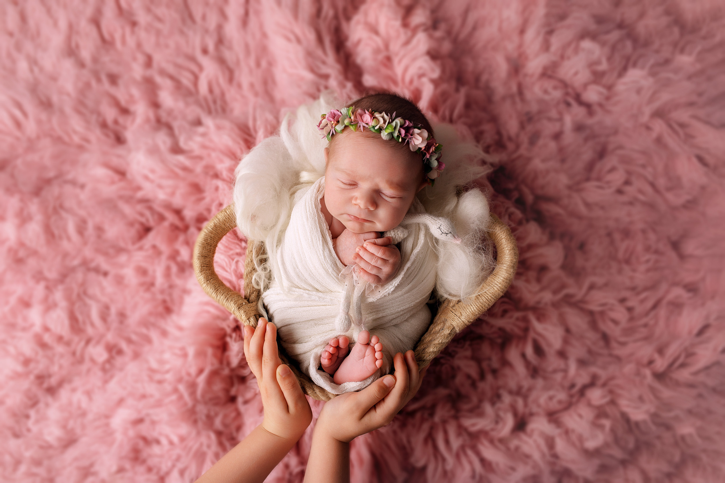 Фотосессия новорожденной Полины. Фотограф новорожденных Оксана Полевская