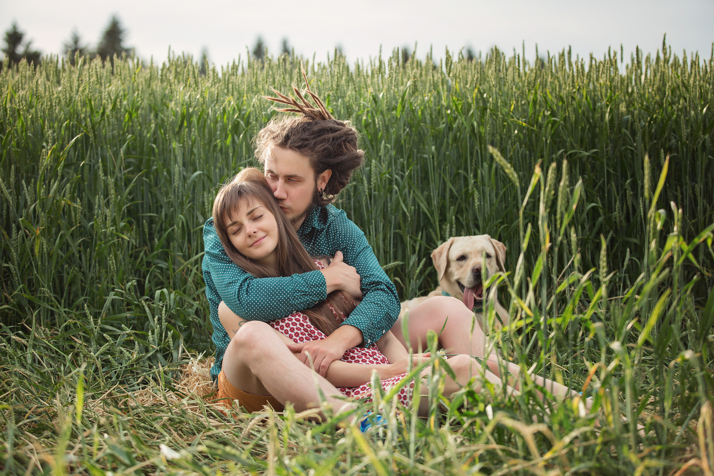 Нина, Юра и Марли. Фотограф новорожденных Оксана Полевская