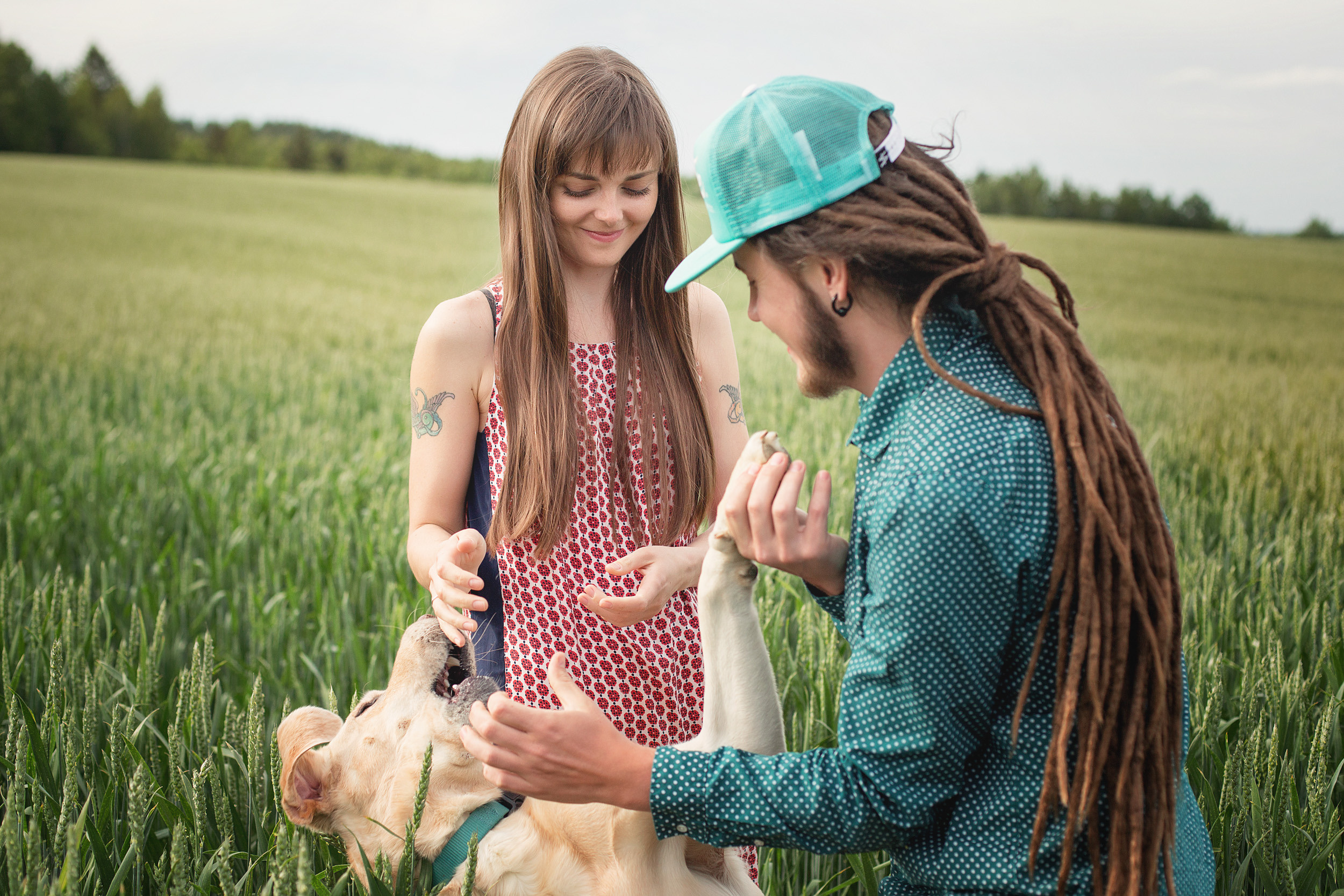 Нина, Юра и Марли. Фотограф новорожденных Оксана Полевская