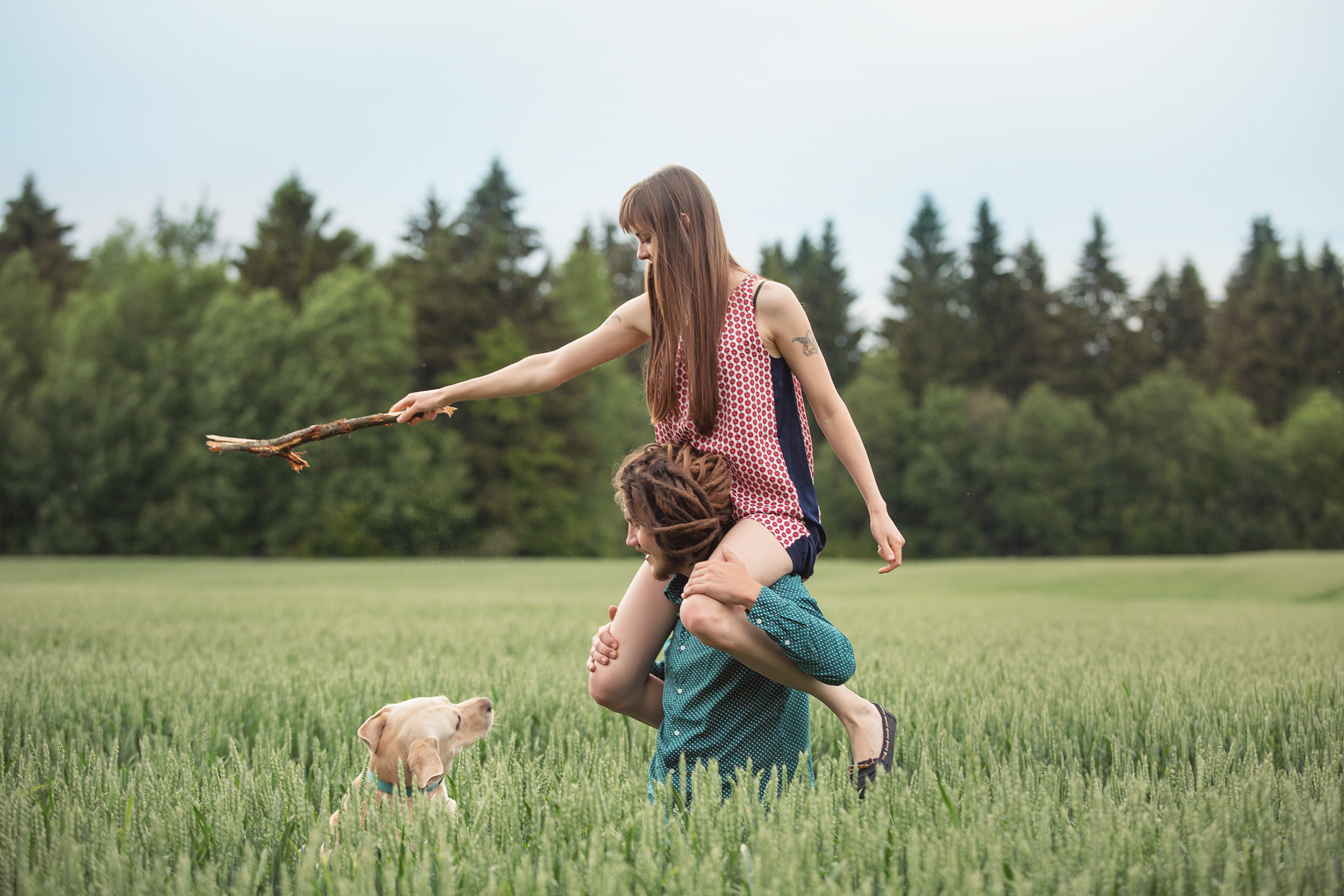 Нина, Юра и Марли. Фотограф новорожденных Оксана Полевская