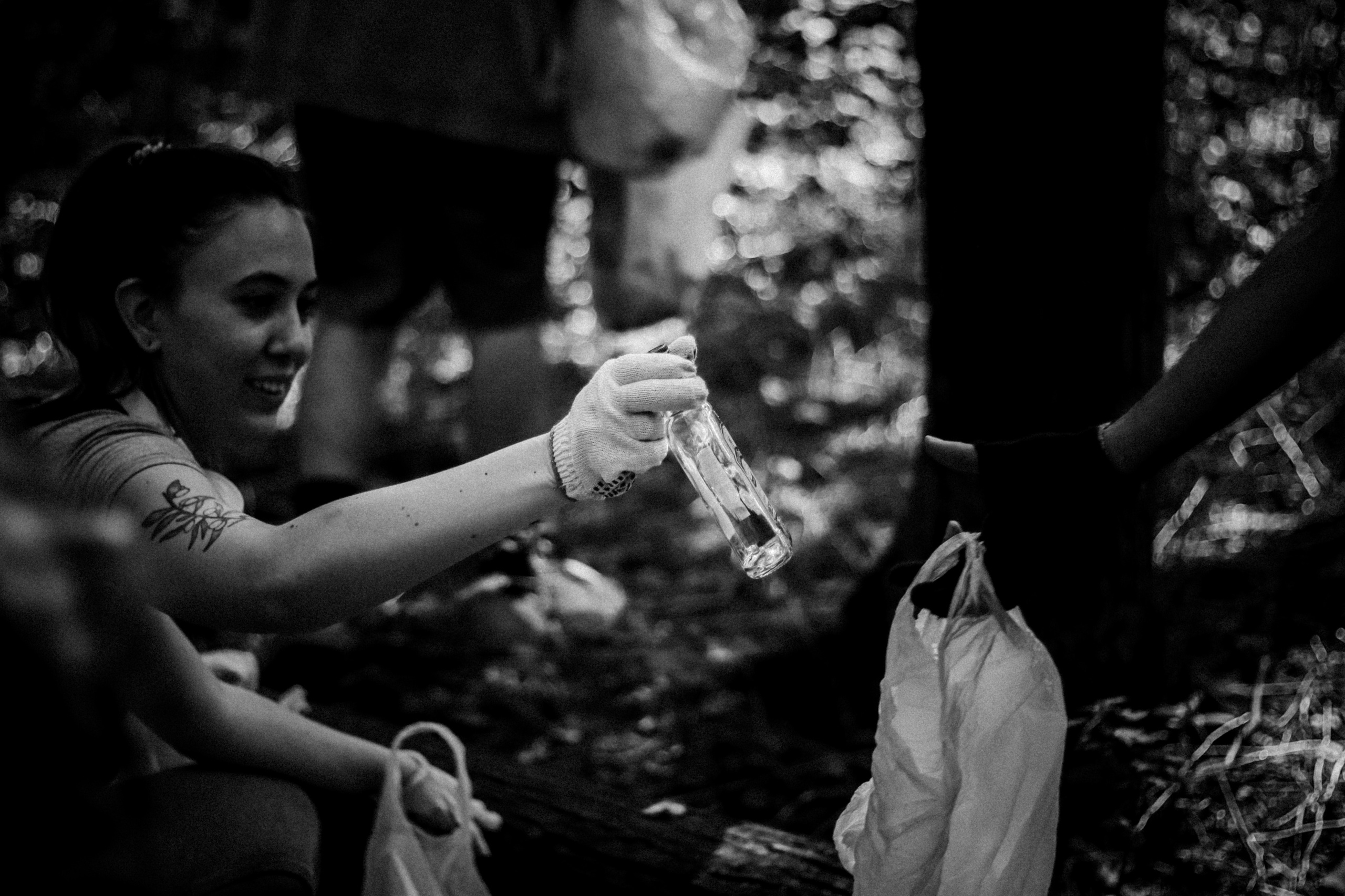 Cleaning the forest with Arshak Makichyan and Tasha Tale, August 2021. Photographer in Israel Alice Milchin