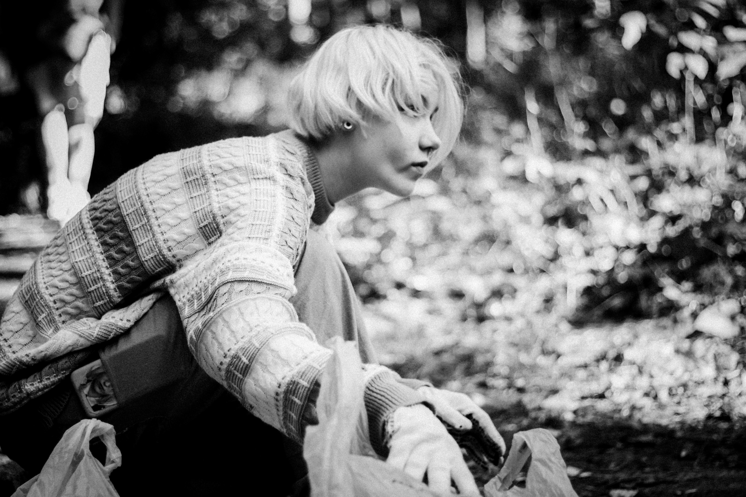 Cleaning the forest with Arshak Makichyan and Tasha Tale, August 2021. Photographer in Israel Alice Milchin