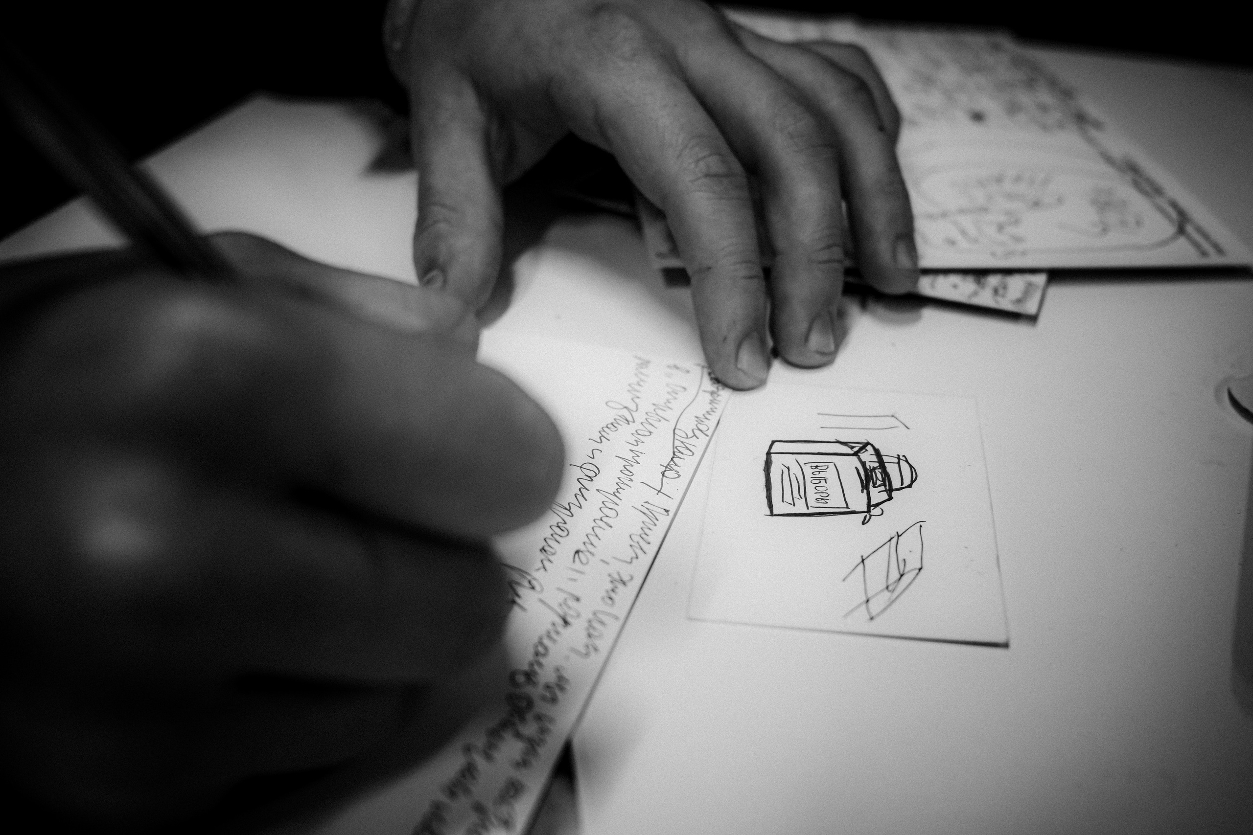 Signing postcards for political prisoners, September 2022. Photographer in Israel Alice Milchin