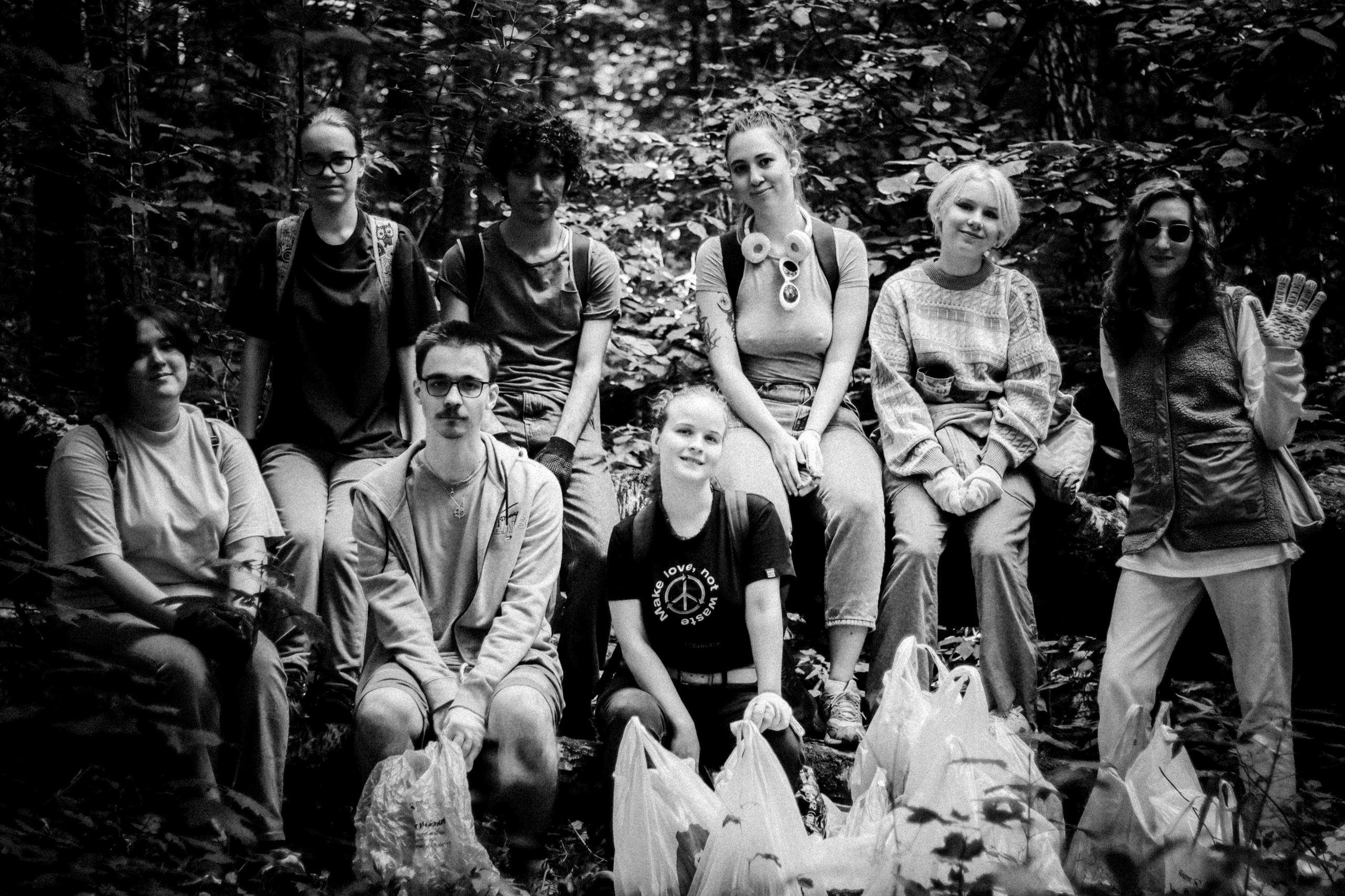 Cleaning the forest with Arshak Makichyan and Tasha Tale, August 2021. Photographer in Israel Alice Milchin