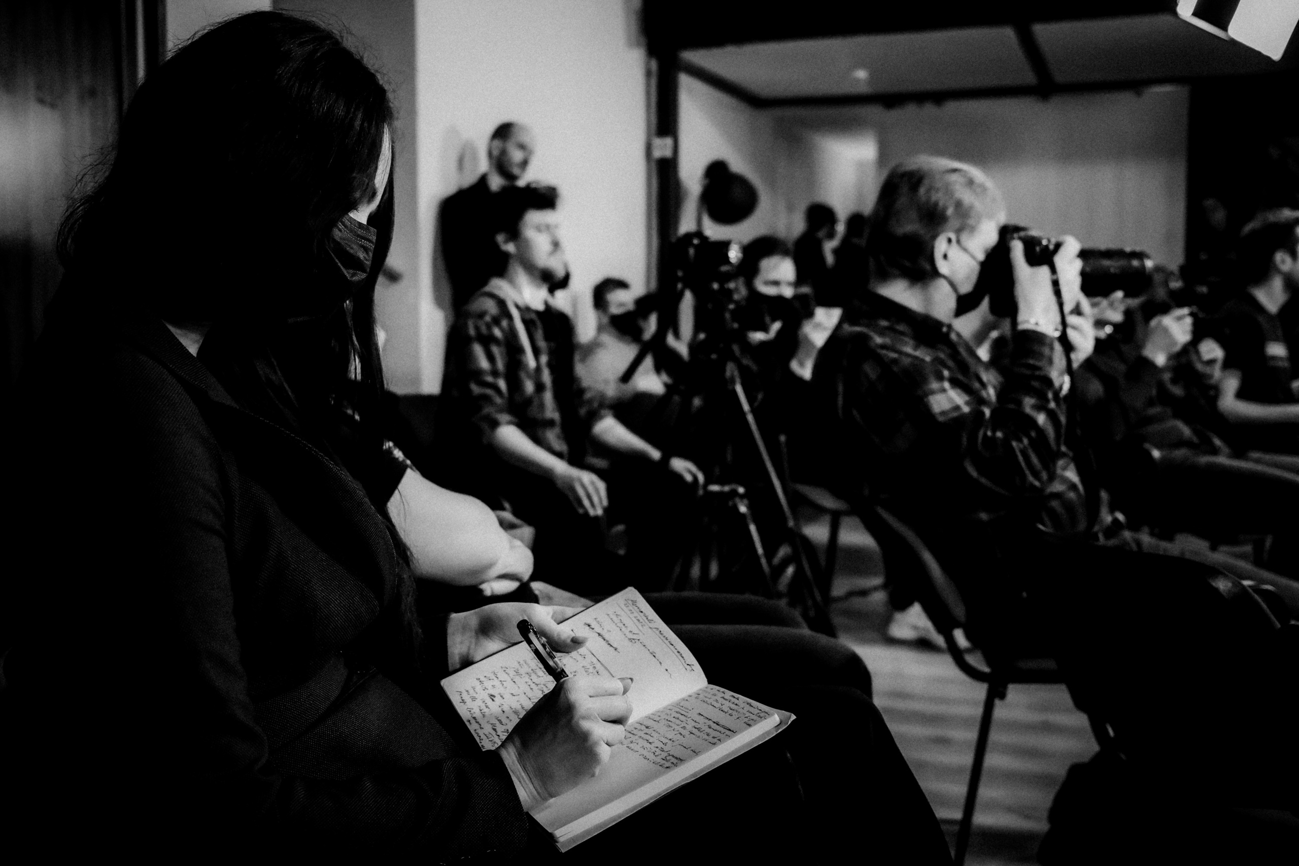 Memorial's press conference. 25th February 2022. Photographer in Israel Alice Milchin