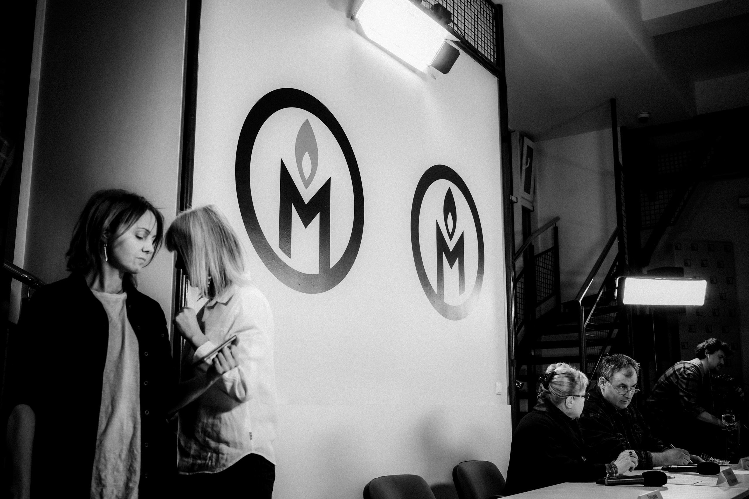 Memorial's press conference. 25th February 2022. Photographer in Israel Alice Milchin