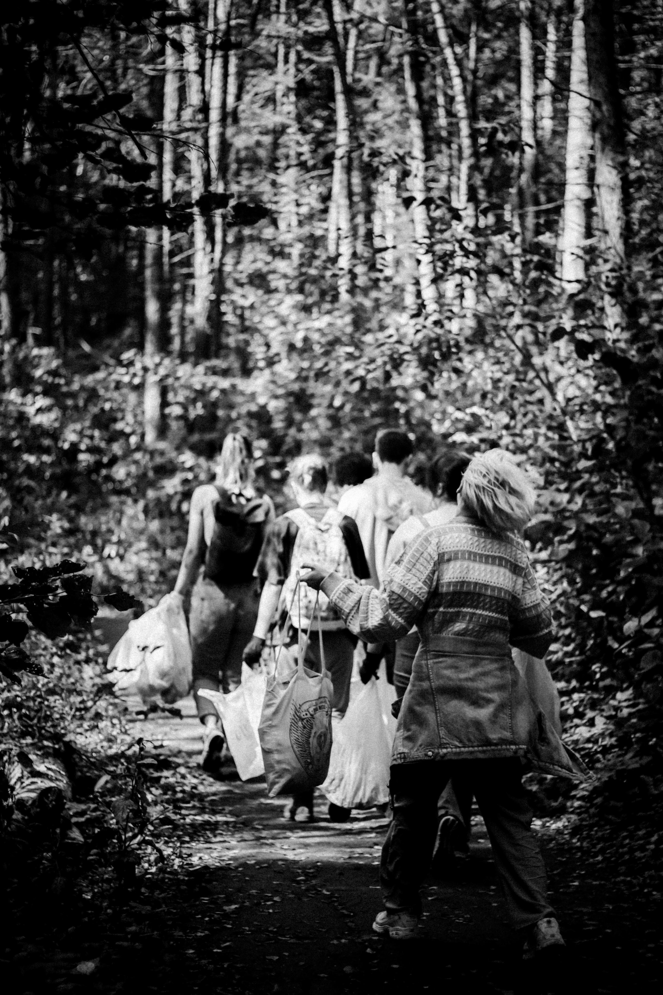 Cleaning the forest with Arshak Makichyan and Tasha Tale, August 2021. Photographer in Israel Alice Milchin