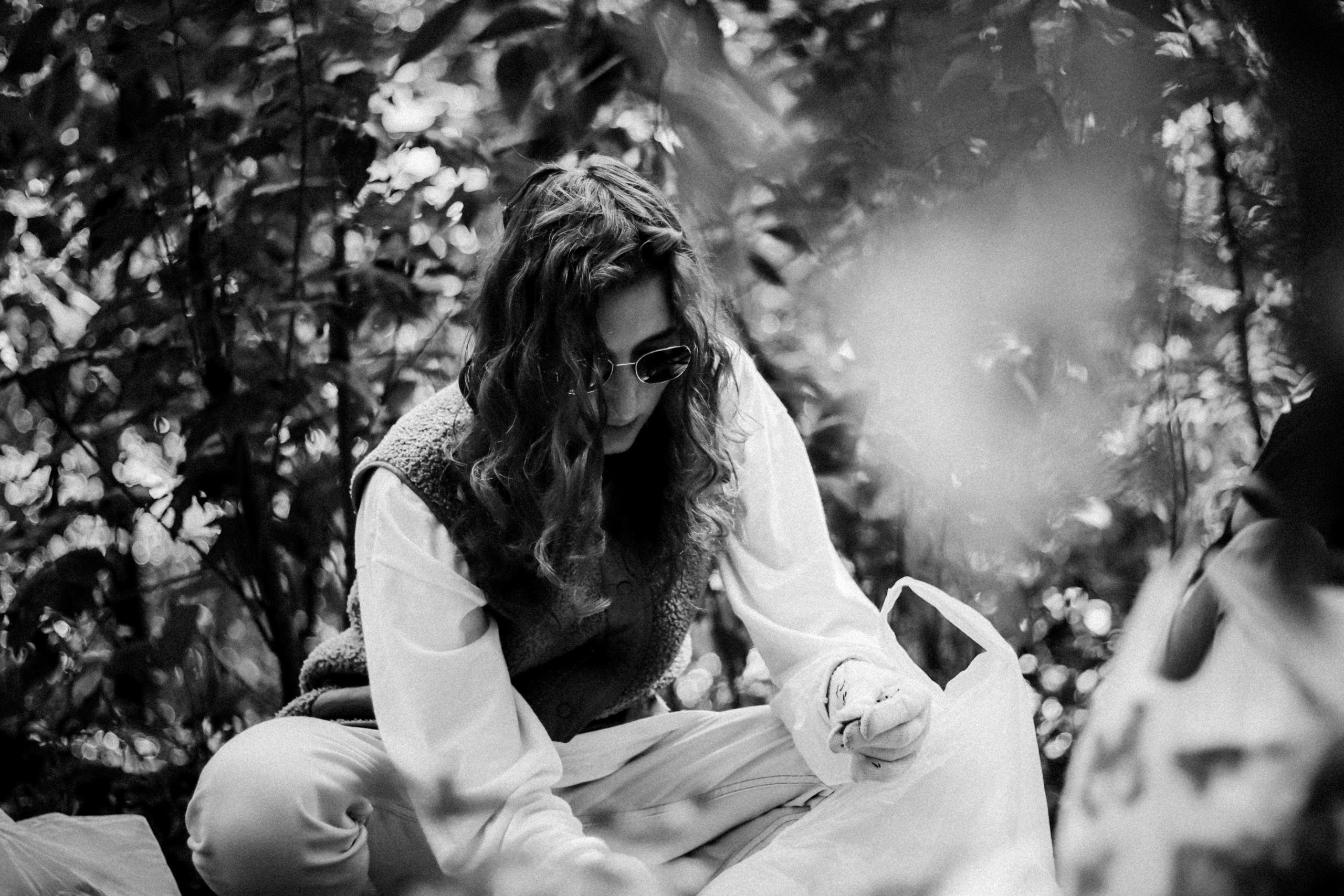 Cleaning the forest with Arshak Makichyan and Tasha Tale, August 2021. Photographer in Israel Alice Milchin