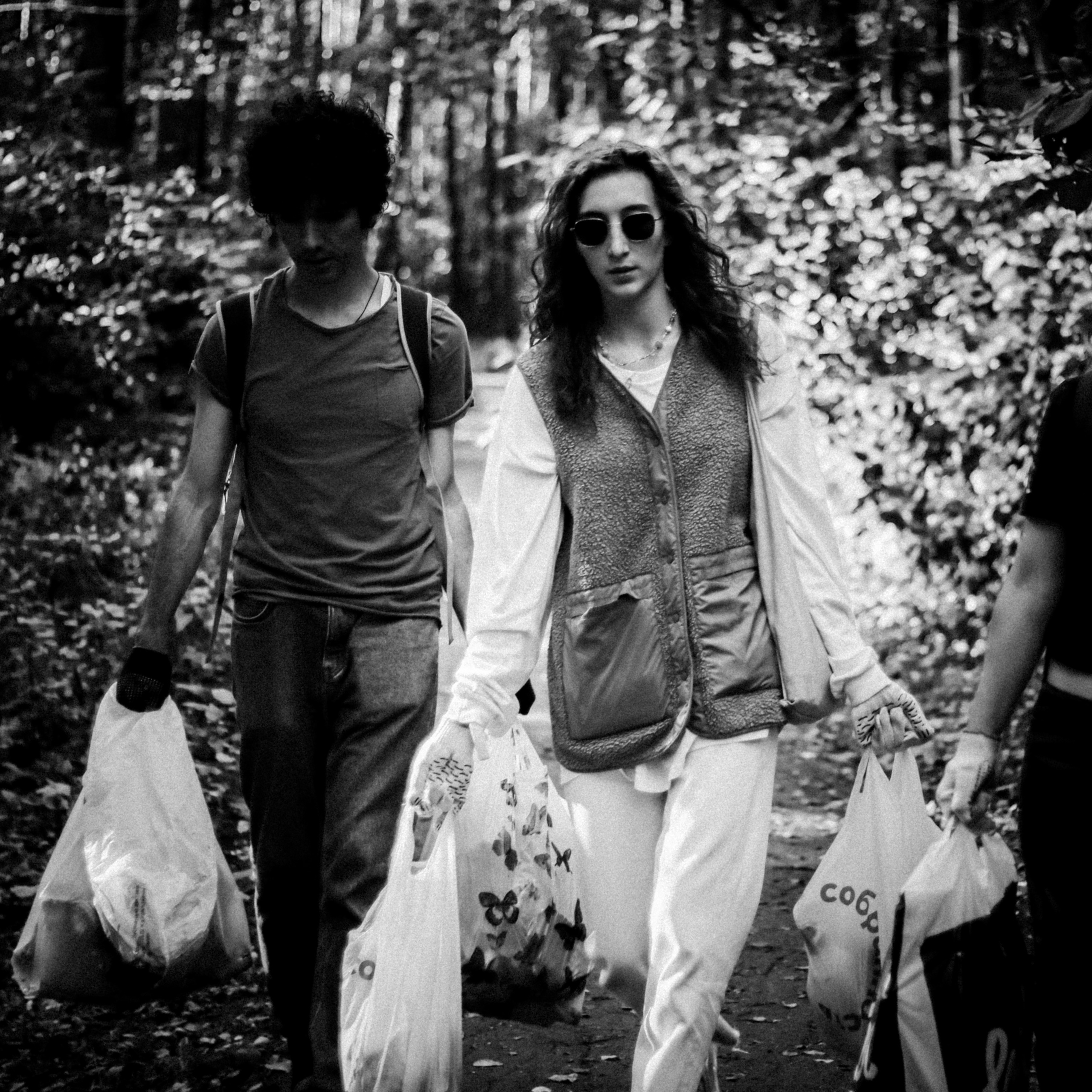 Cleaning the forest with Arshak Makichyan and Tasha Tale, August 2021. Photographer in Israel Alice Milchin