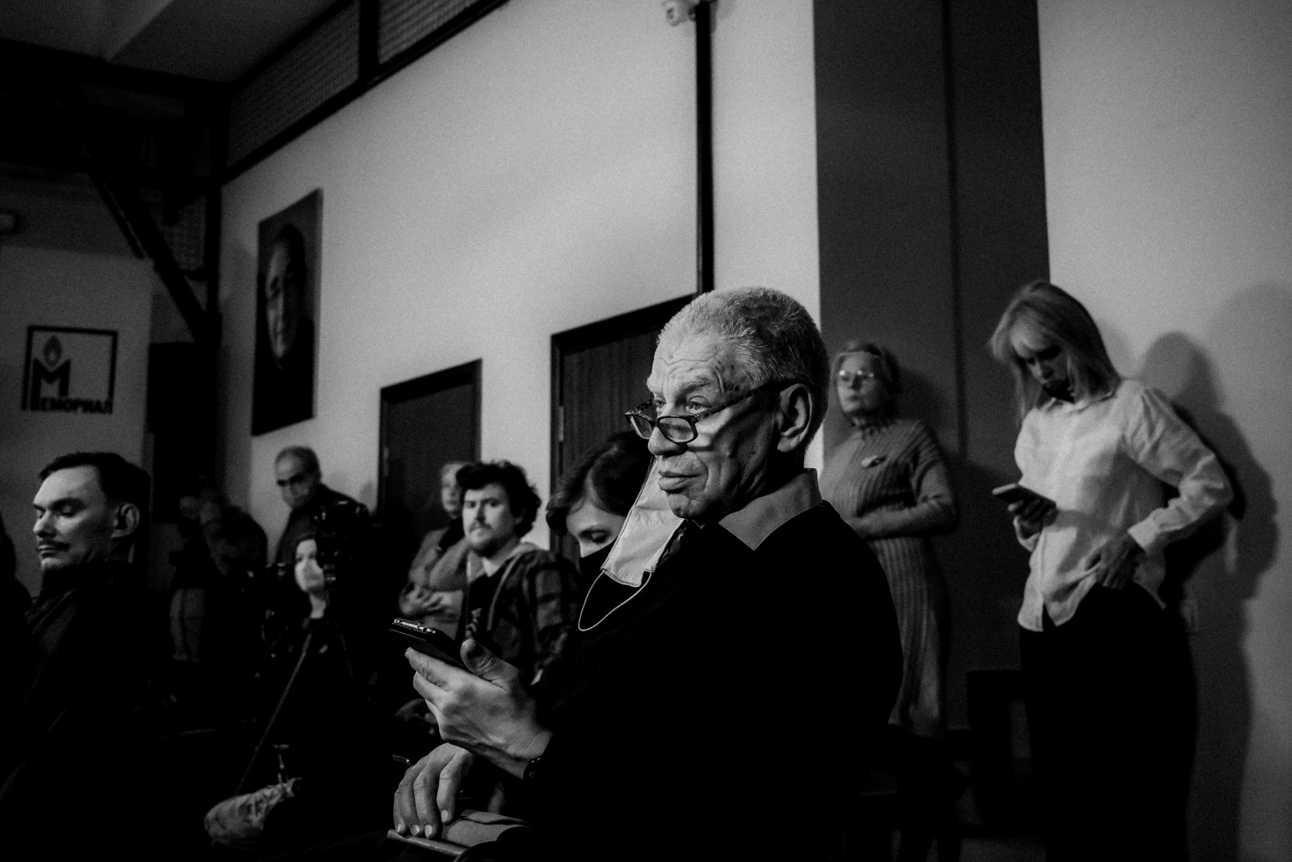 Memorial's press conference. 25th February 2022. Photographer in Israel Alice Milchin