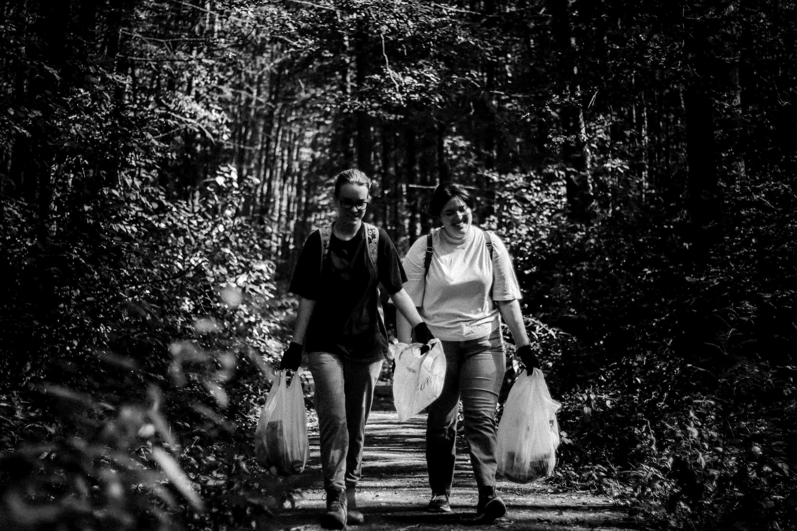 Cleaning the forest with Arshak Makichyan and Tasha Tale, August 2021. Photographer in Israel Alice Milchin