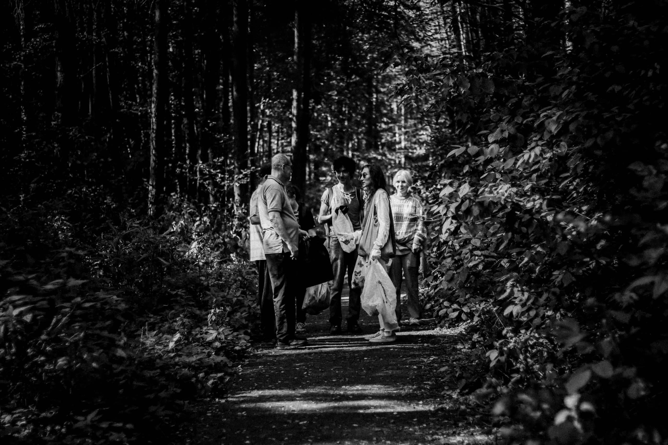 Cleaning the forest with Arshak Makichyan and Tasha Tale, August 2021. Photographer in Israel Alice Milchin