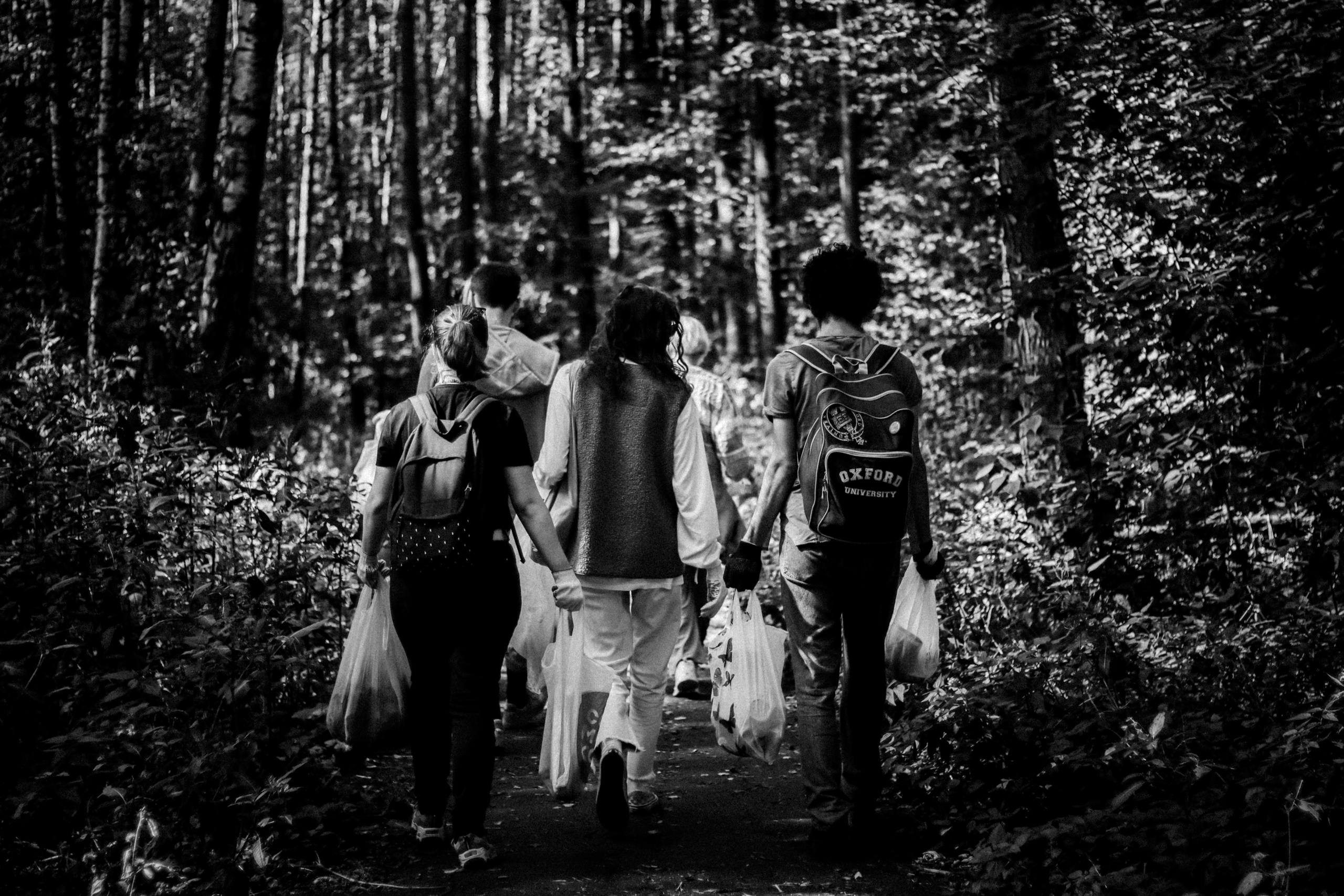 Cleaning the forest with Arshak Makichyan and Tasha Tale, August 2021. Photographer in Israel Alice Milchin