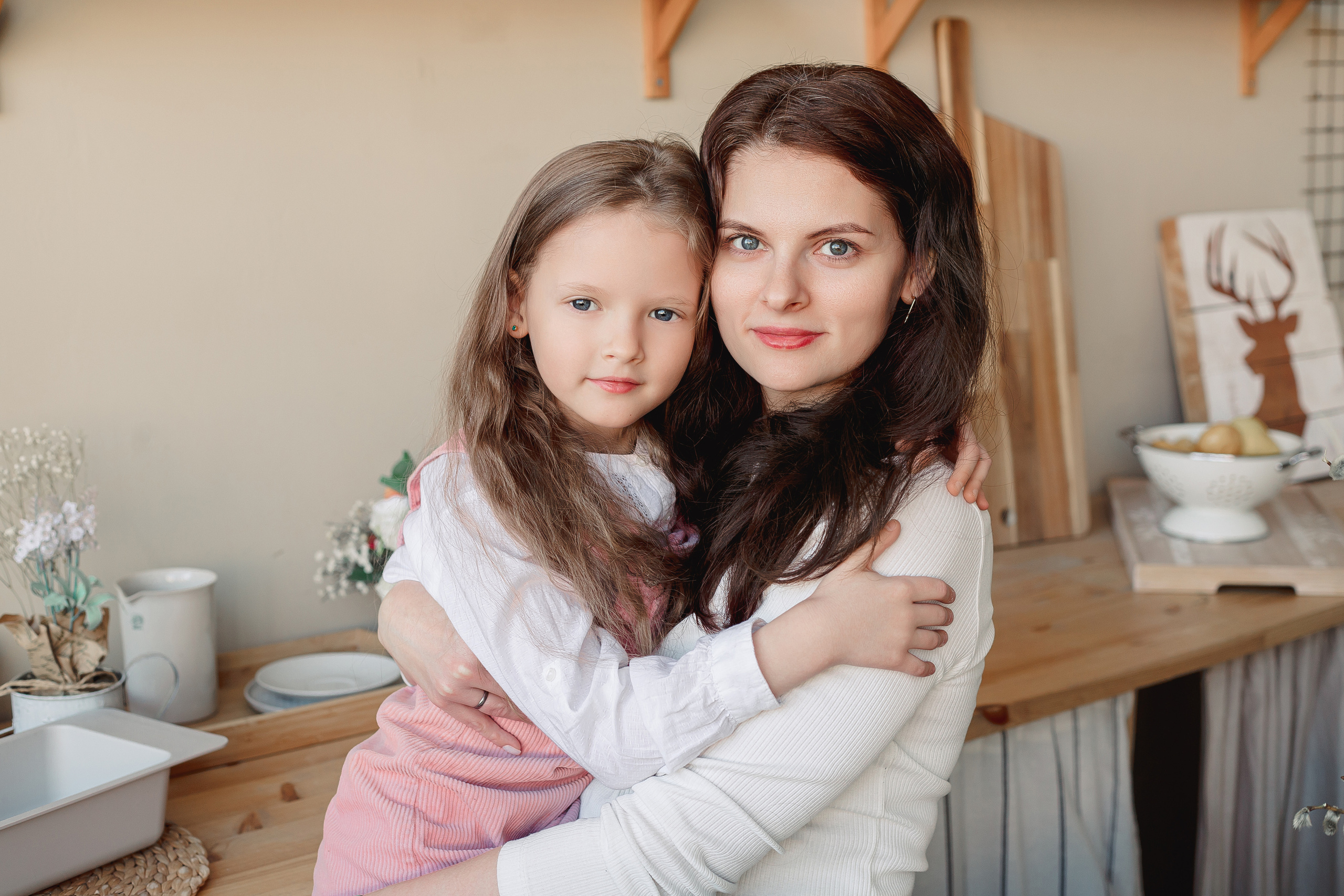 портрет мамы с дочкой