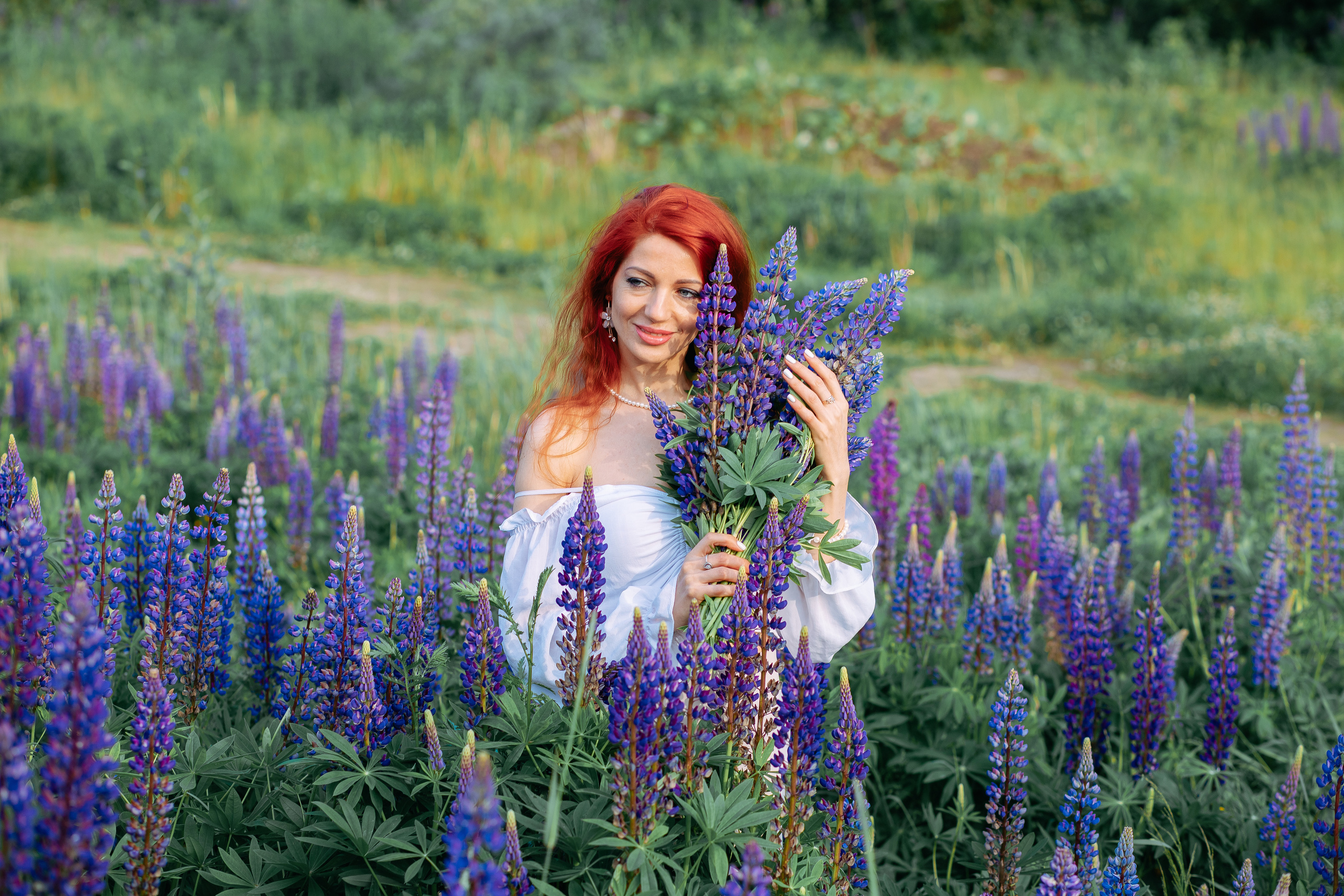 Съемка с люпинами. Фотограф в Санкт-Петербурге, Анна Скворцова
