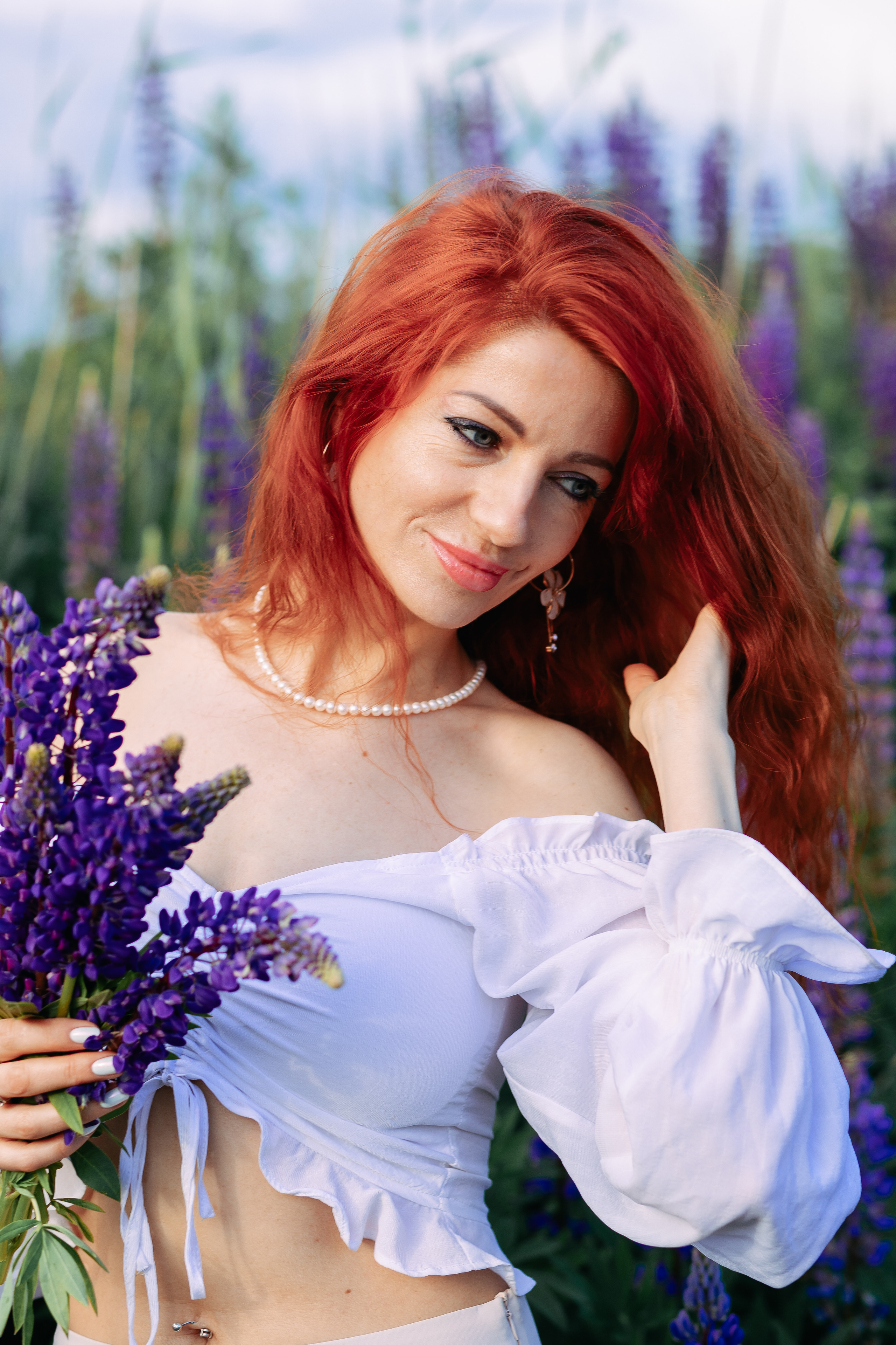 Съемка с люпинами. Фотограф в Санкт-Петербурге, Анна Скворцова