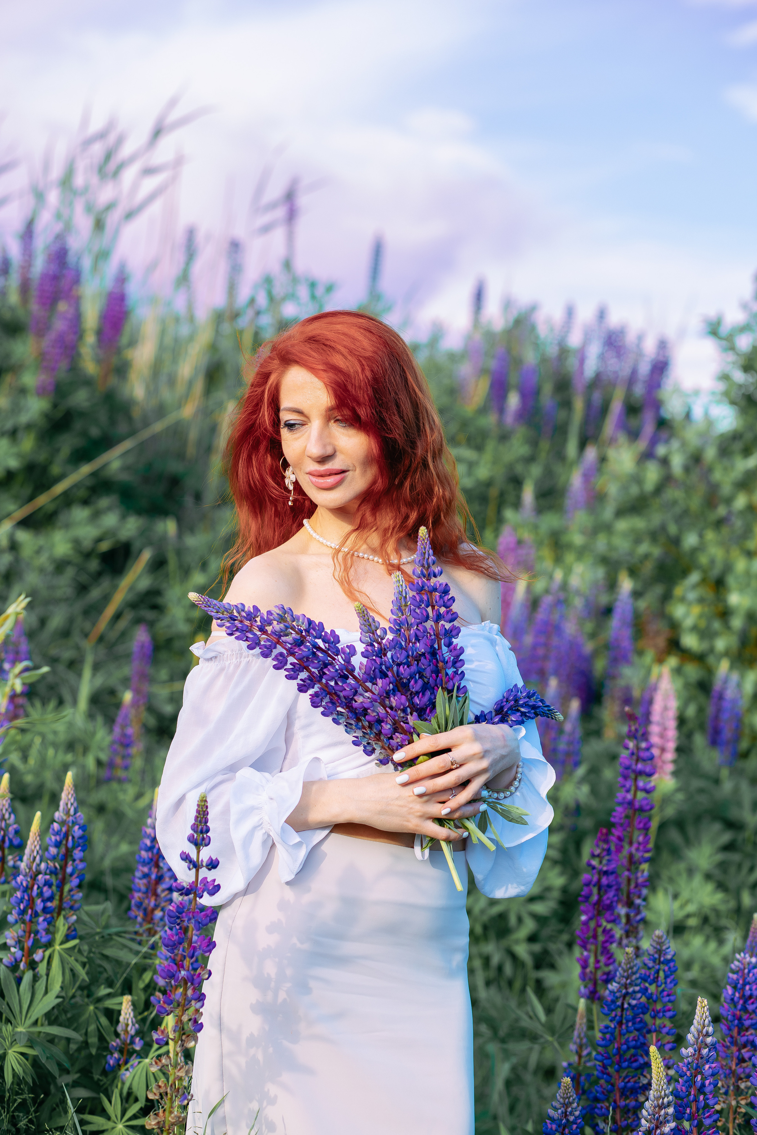 Съемка с люпинами. Фотограф в Санкт-Петербурге, Анна Скворцова