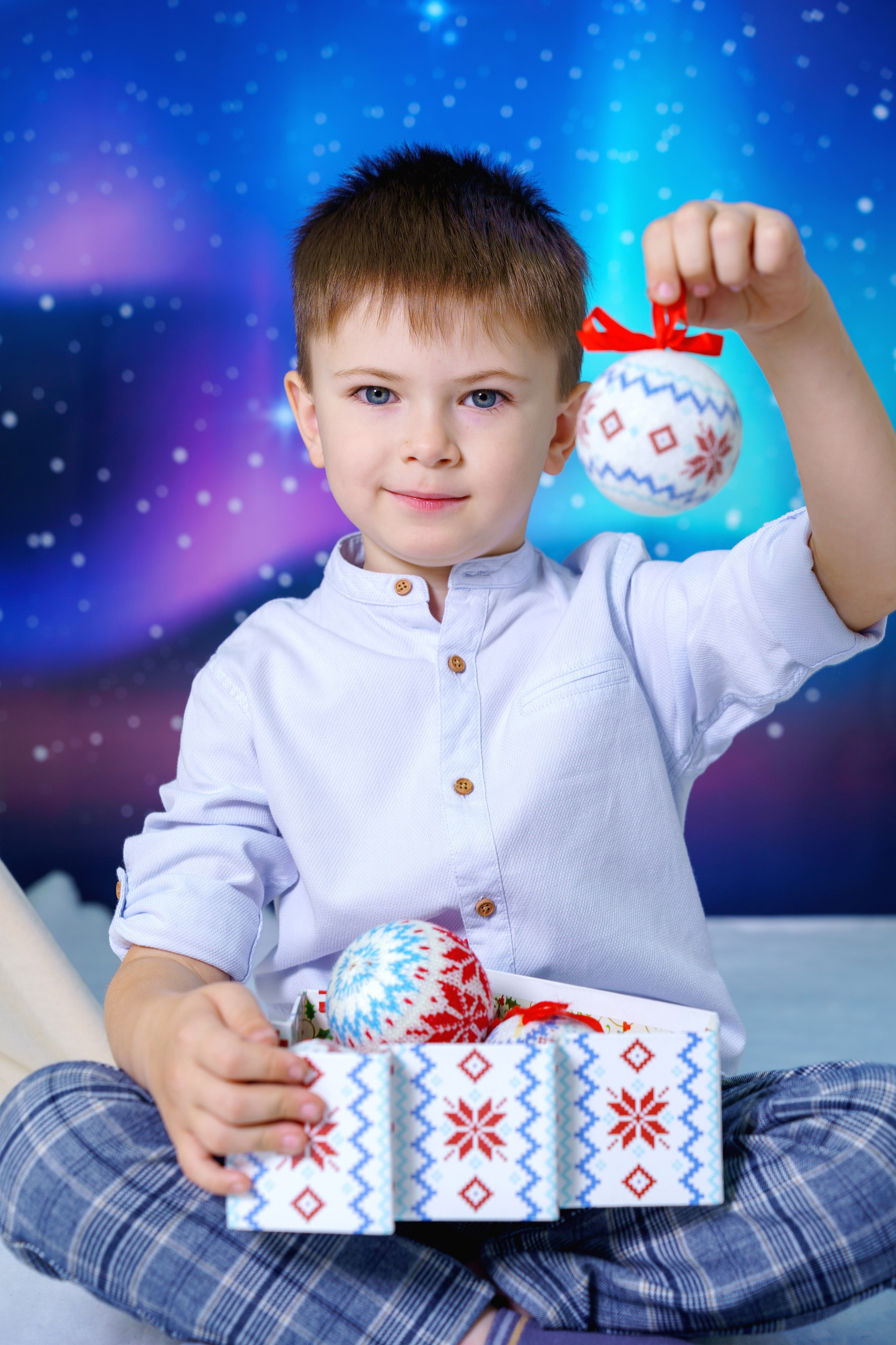 Новогодняя фотосессия для садика «Северное Сияние». Фотостудия «Стрекоза»