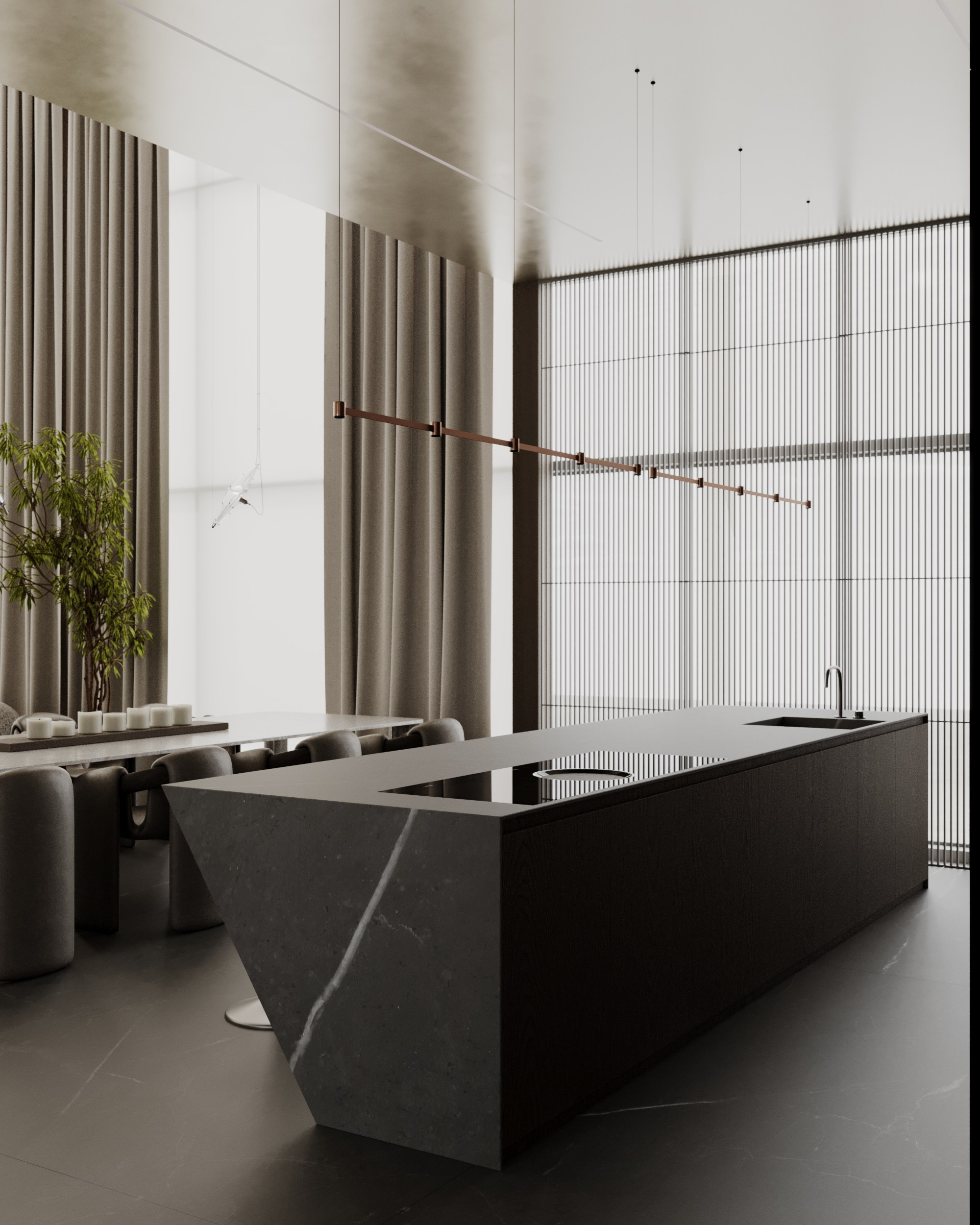 RIVER HOUSE /3000 sq m /24' (in progress). Интерьерное ателье numéro а