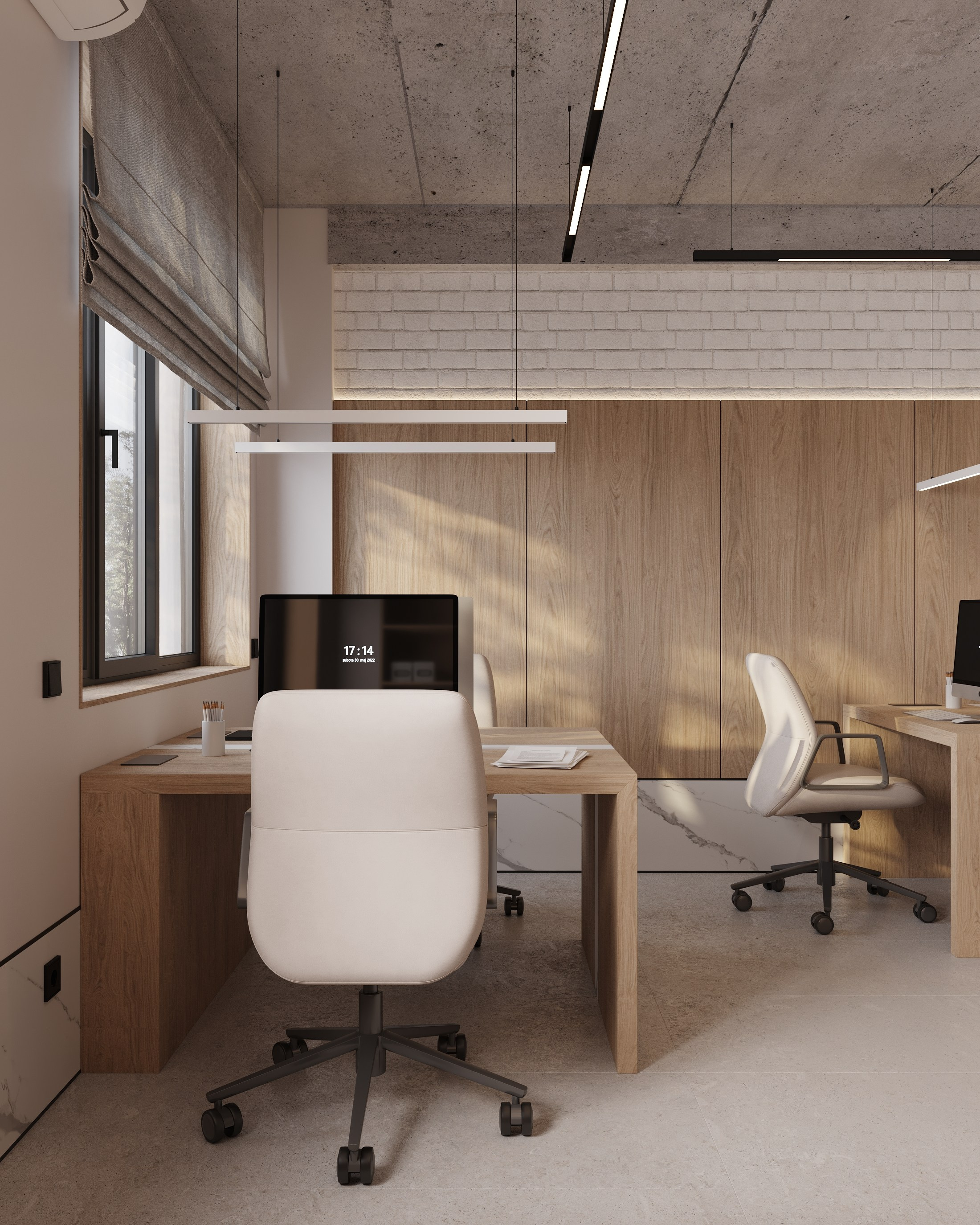 Офис компании «Мединвест». Дизайн интерьера, 3D-визуализация Владивосток