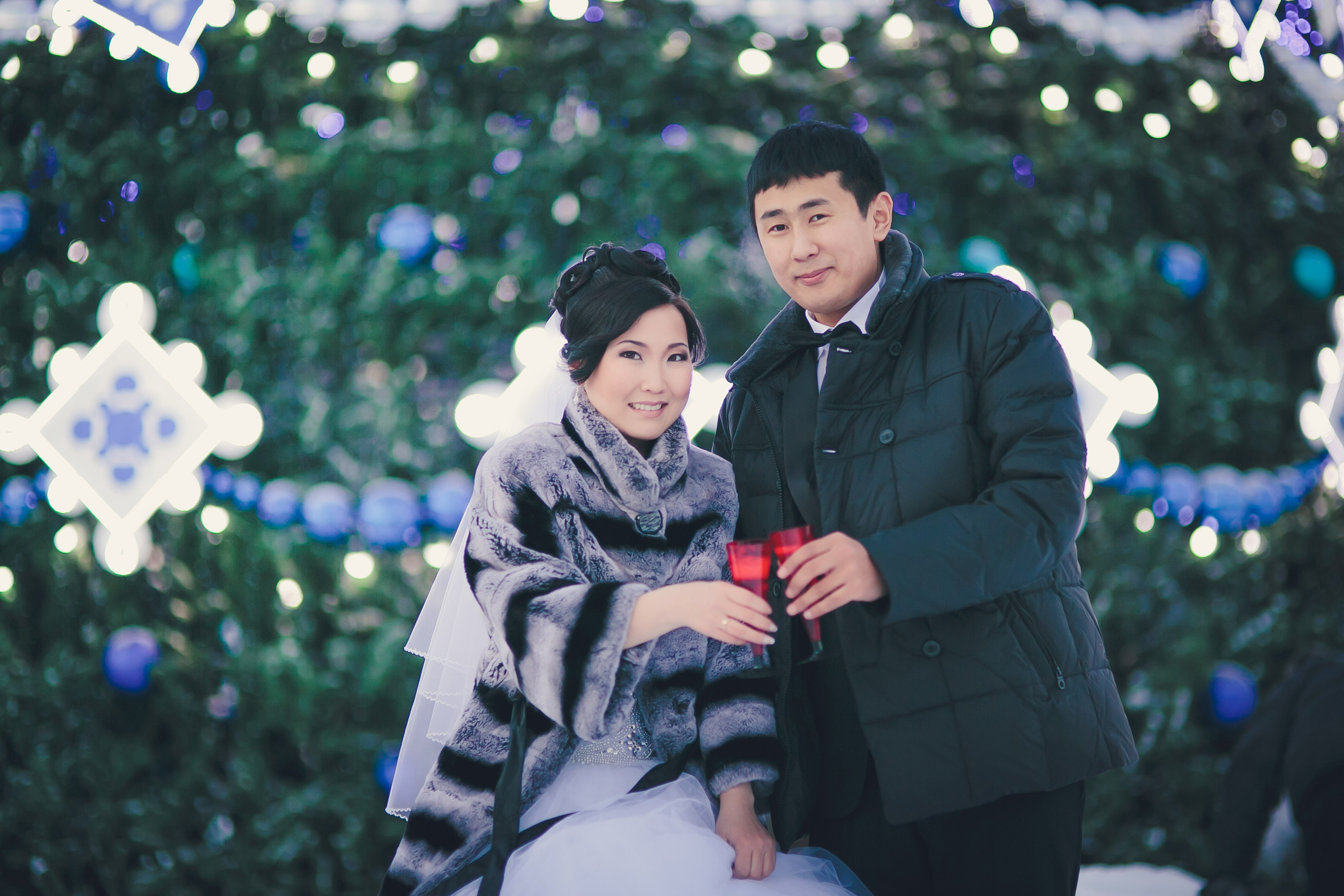 Зимнее свадебное фото. Фотограф Надежда Куин, Якутск