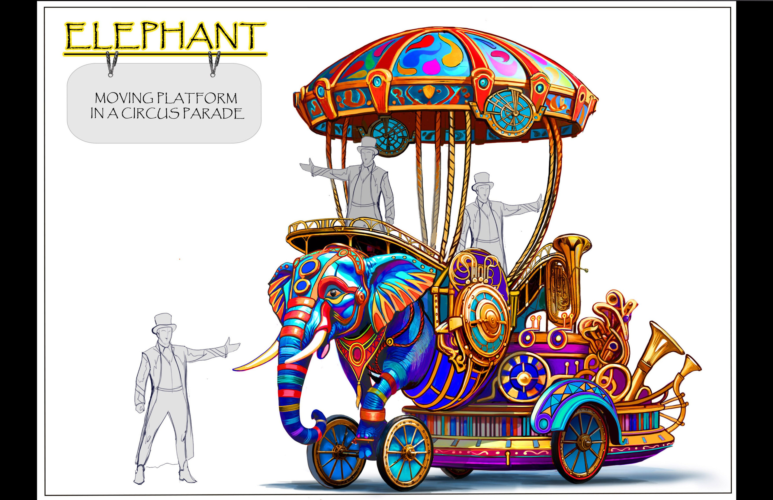 PLATFORMS FOR THEMED PARKS. Munina Dina. Set design portfolio